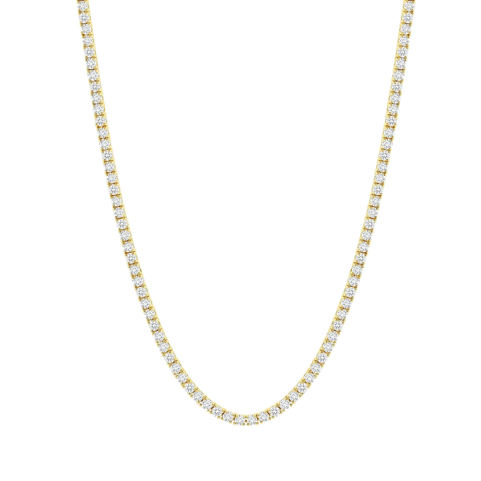 12 Carat Diamond Tennis Necklace - Round Diamonds - Image 2