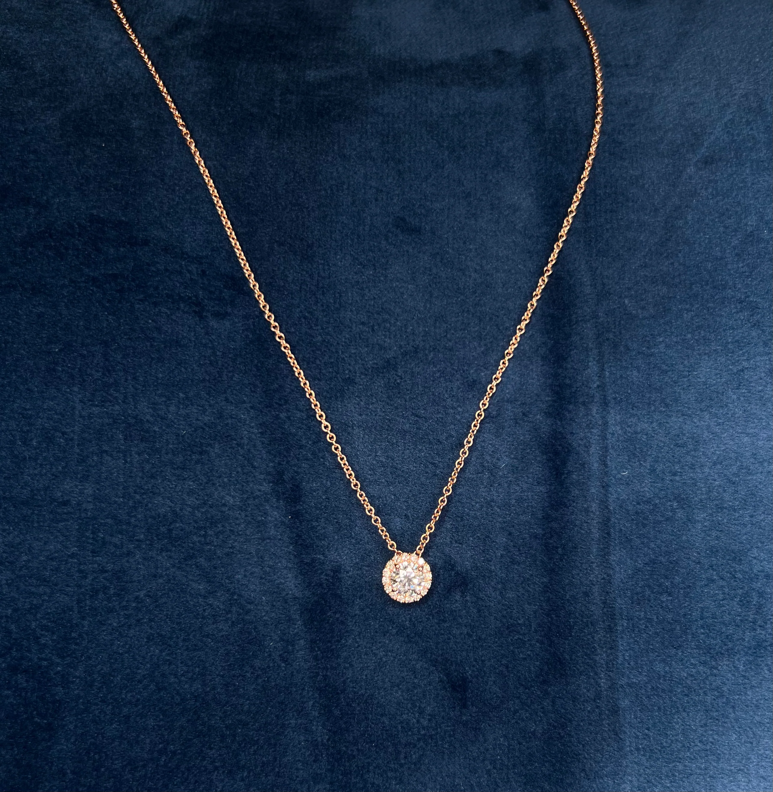 14k Gold Diamond Solitaire Pendant Necklace - Image 3