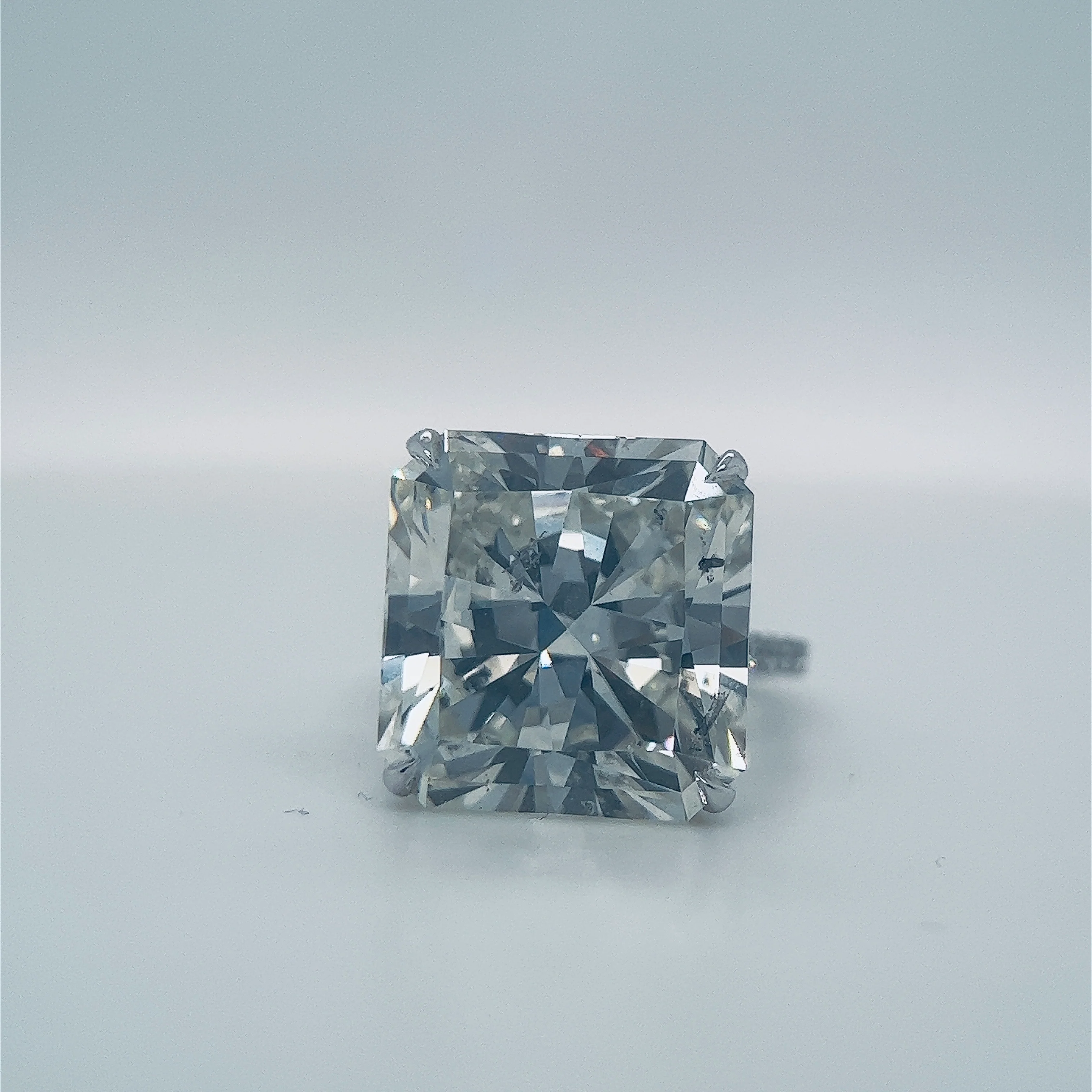 15 Carat Cushion Cut Natural Diamond Engagement Ring