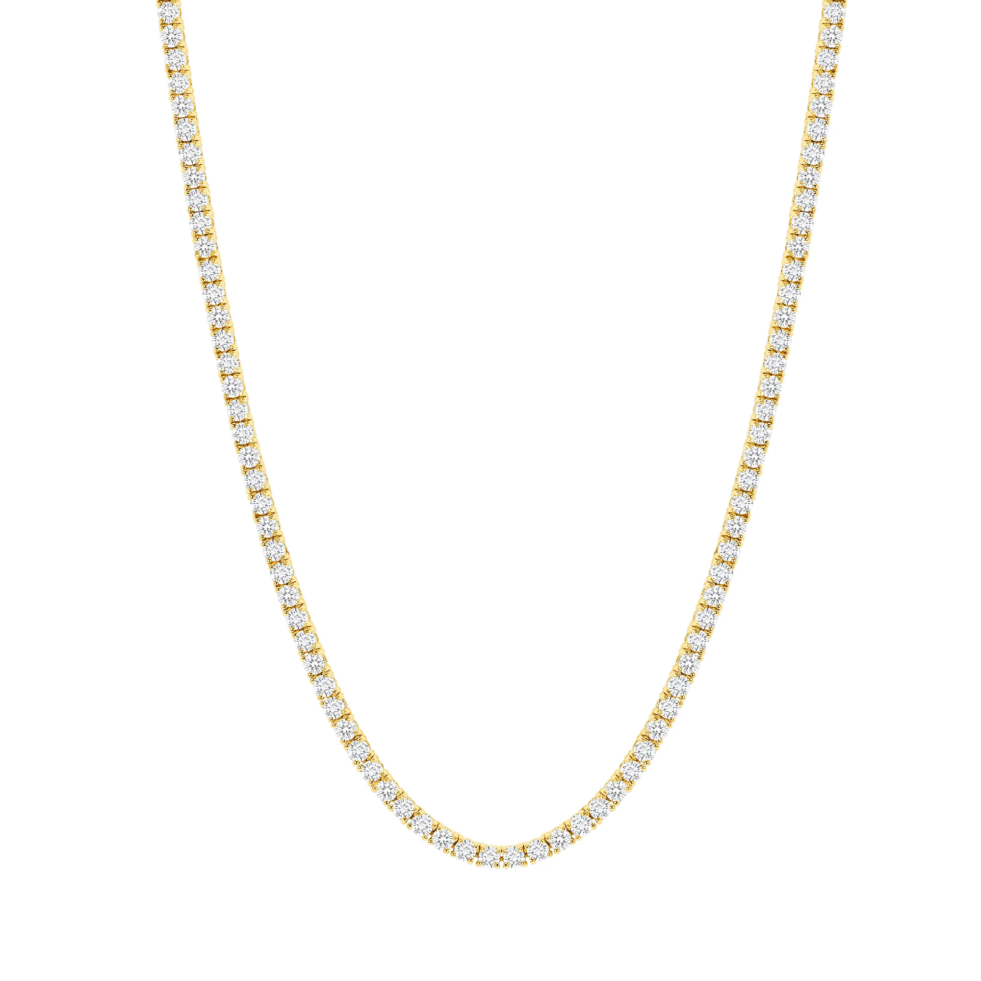 15 Carat Diamond Tennis Necklace - Round Diamonds - Image 2