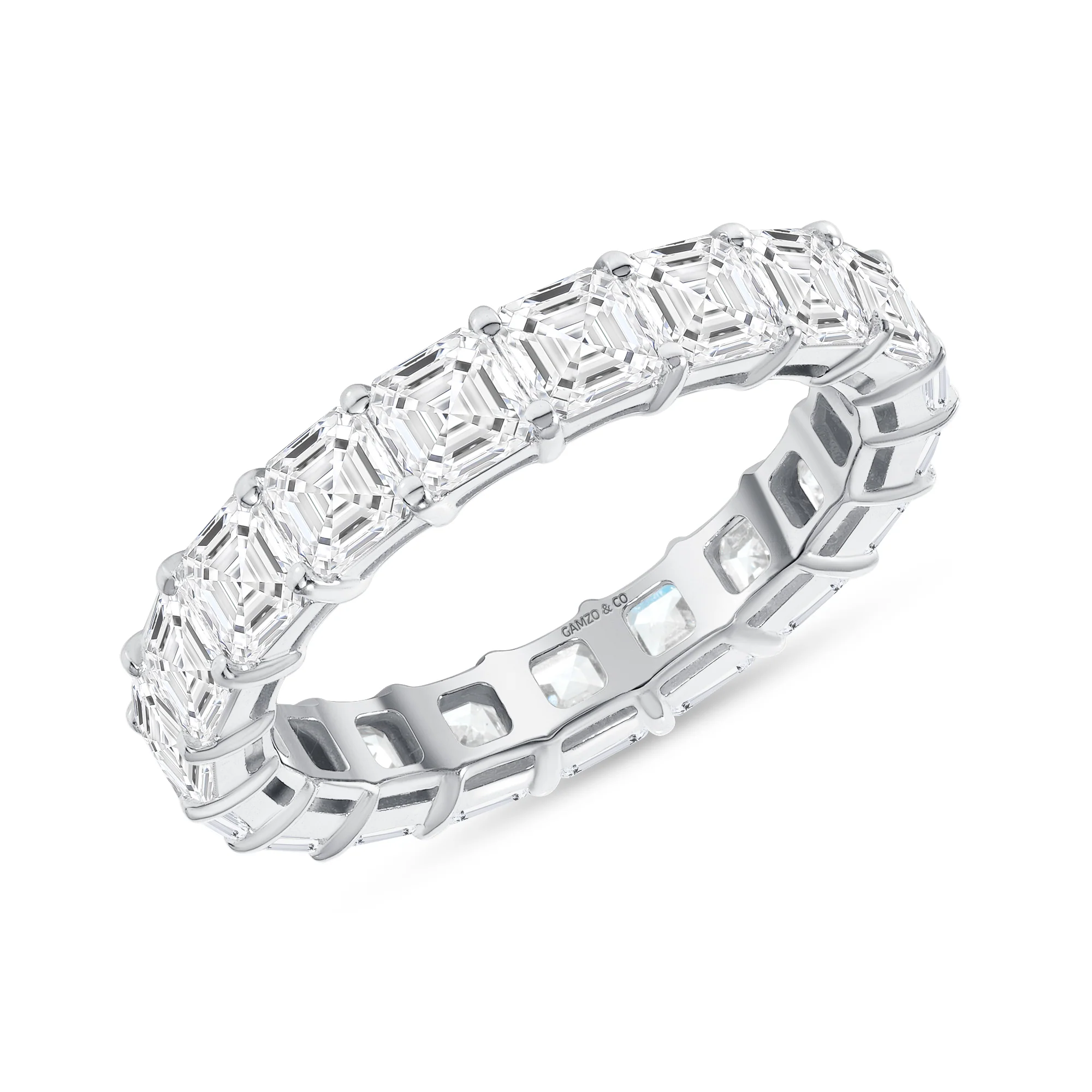 Asscher Cut Natural Diamond Eternity Band