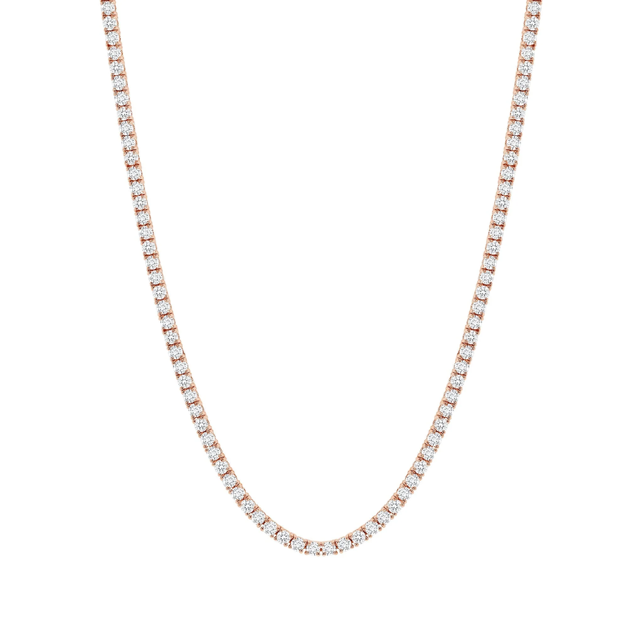 Classic Lab Grown Diamond Tennis Necklace - Round Cut Lab Grown Diamonds - Image 3