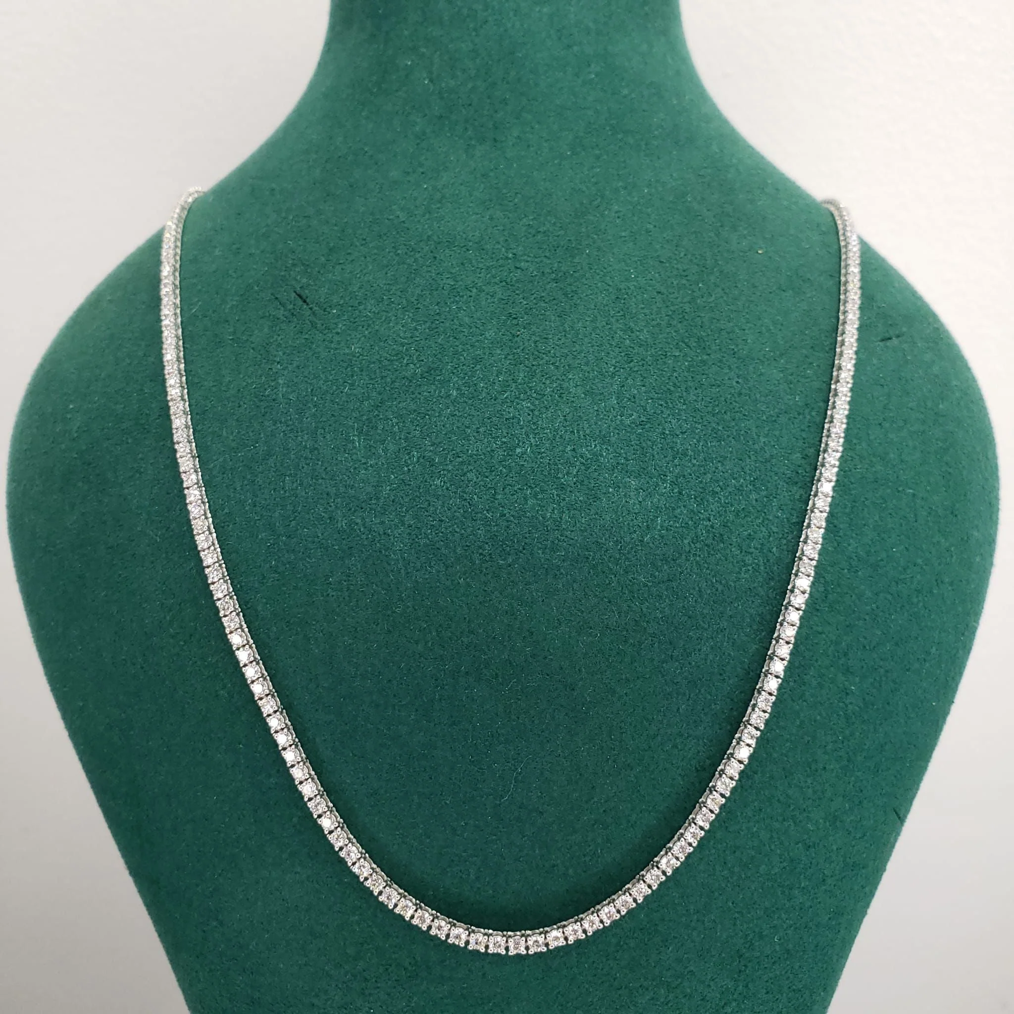 Classic Lab Grown Diamond Tennis Necklace - Round Cut Lab Grown Diamonds - Image 6