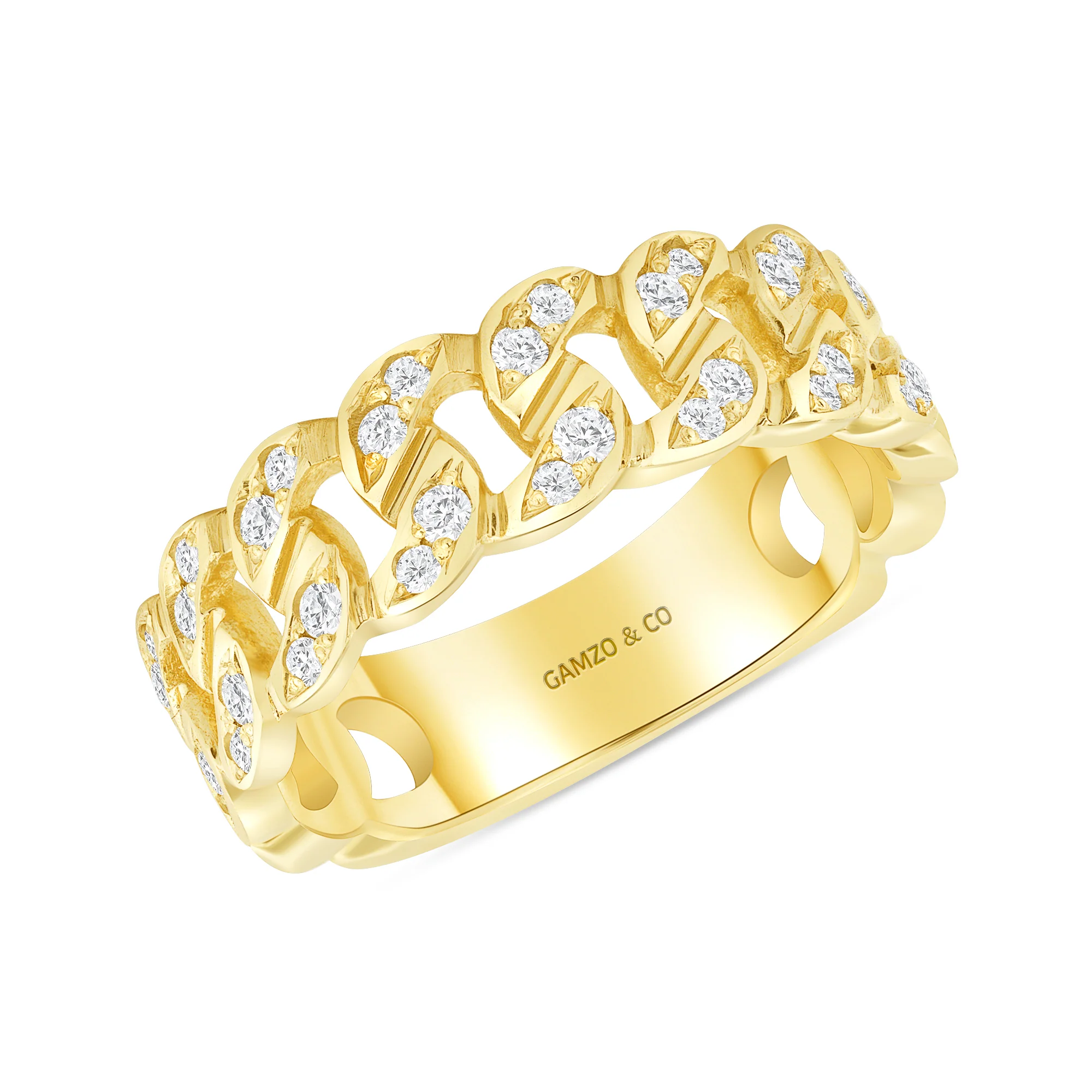 Natural Diamond Cuban Ring