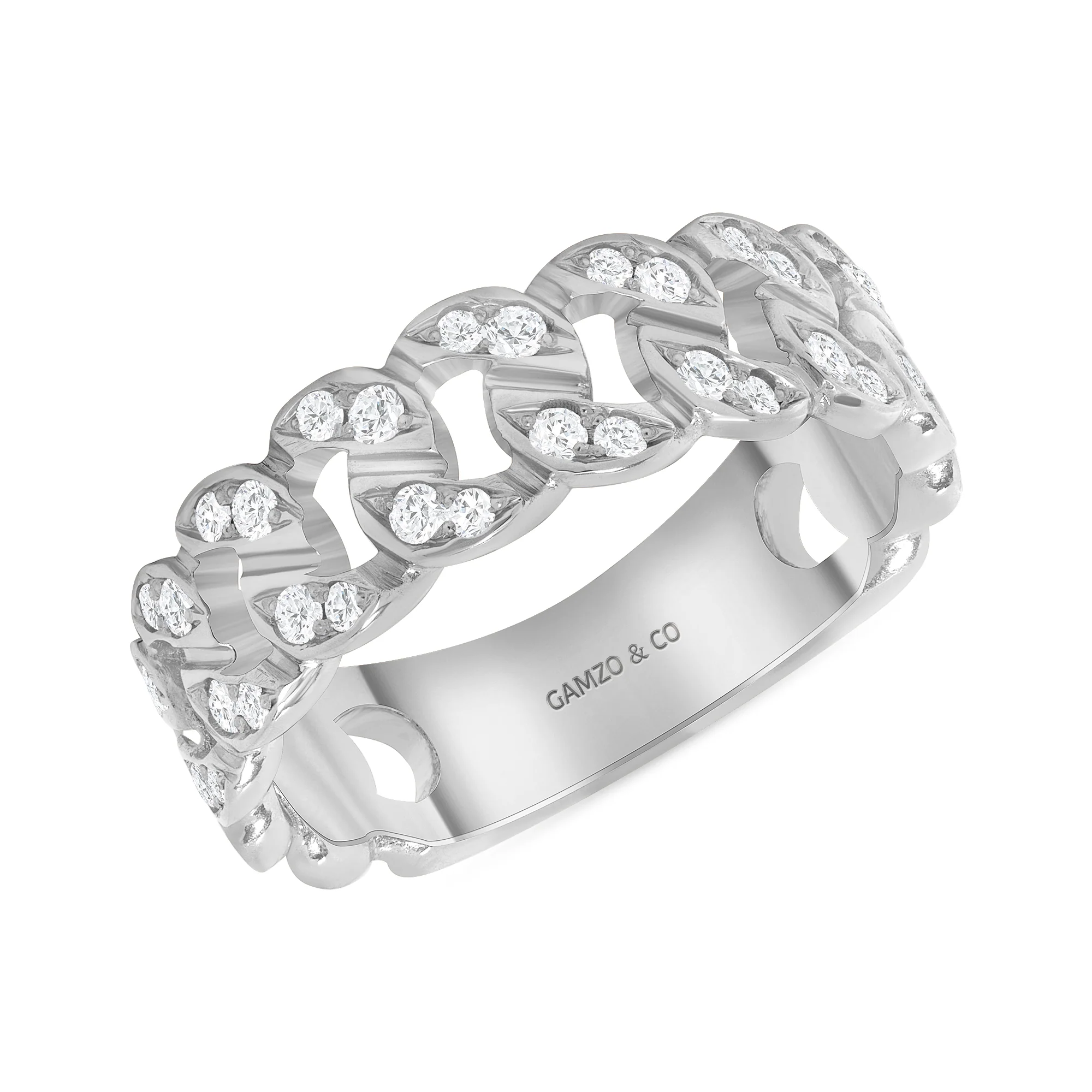 Natural Diamond Cuban Ring - Image 2