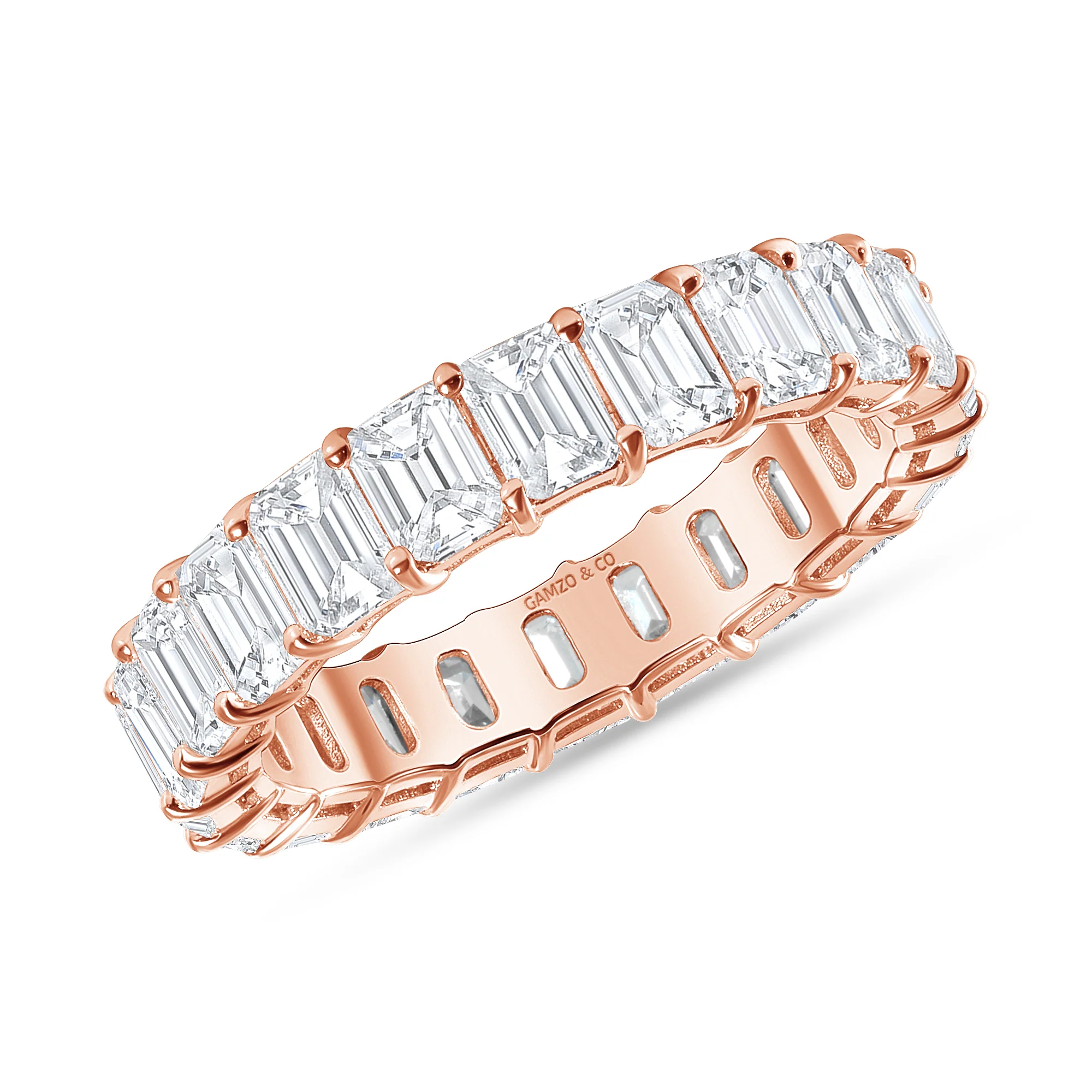 Emerald Cut Natural Diamond Eternity Band - Image 3