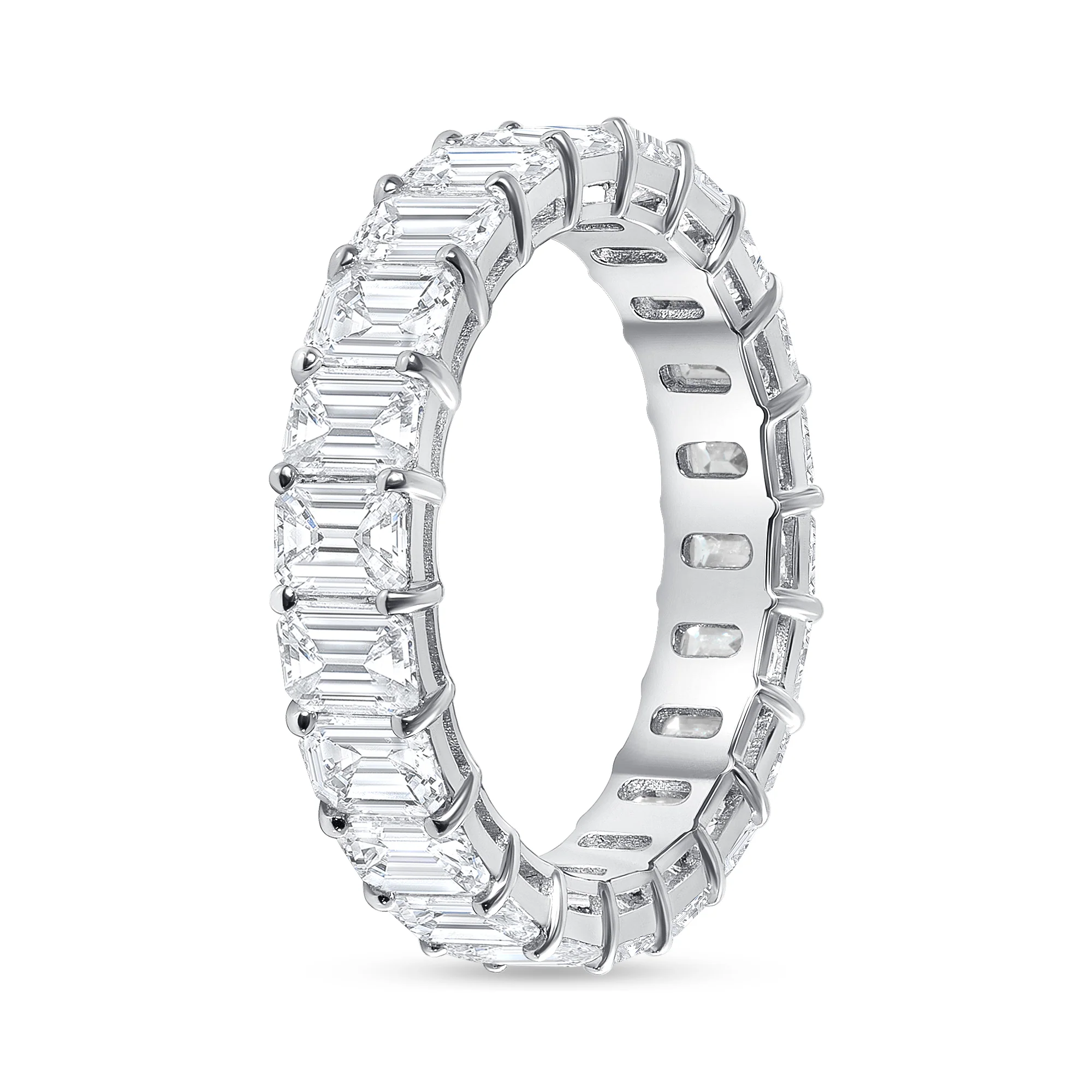 Emerald Cut Natural Diamond Eternity Band - Image 9