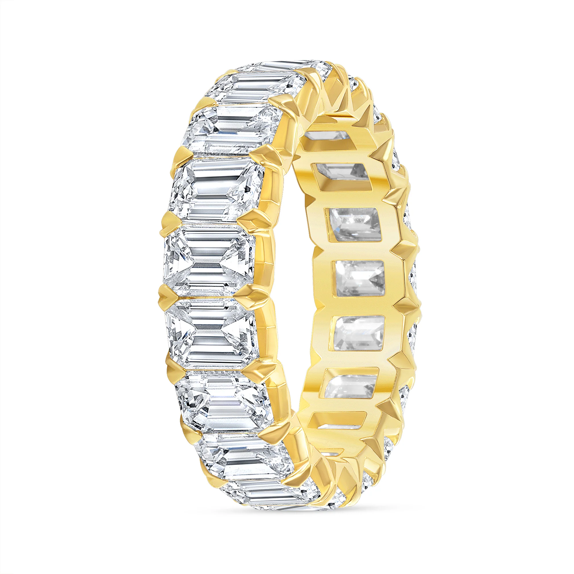 Emerald Cut Natural Eternity Band - 7 Carat - Image 4