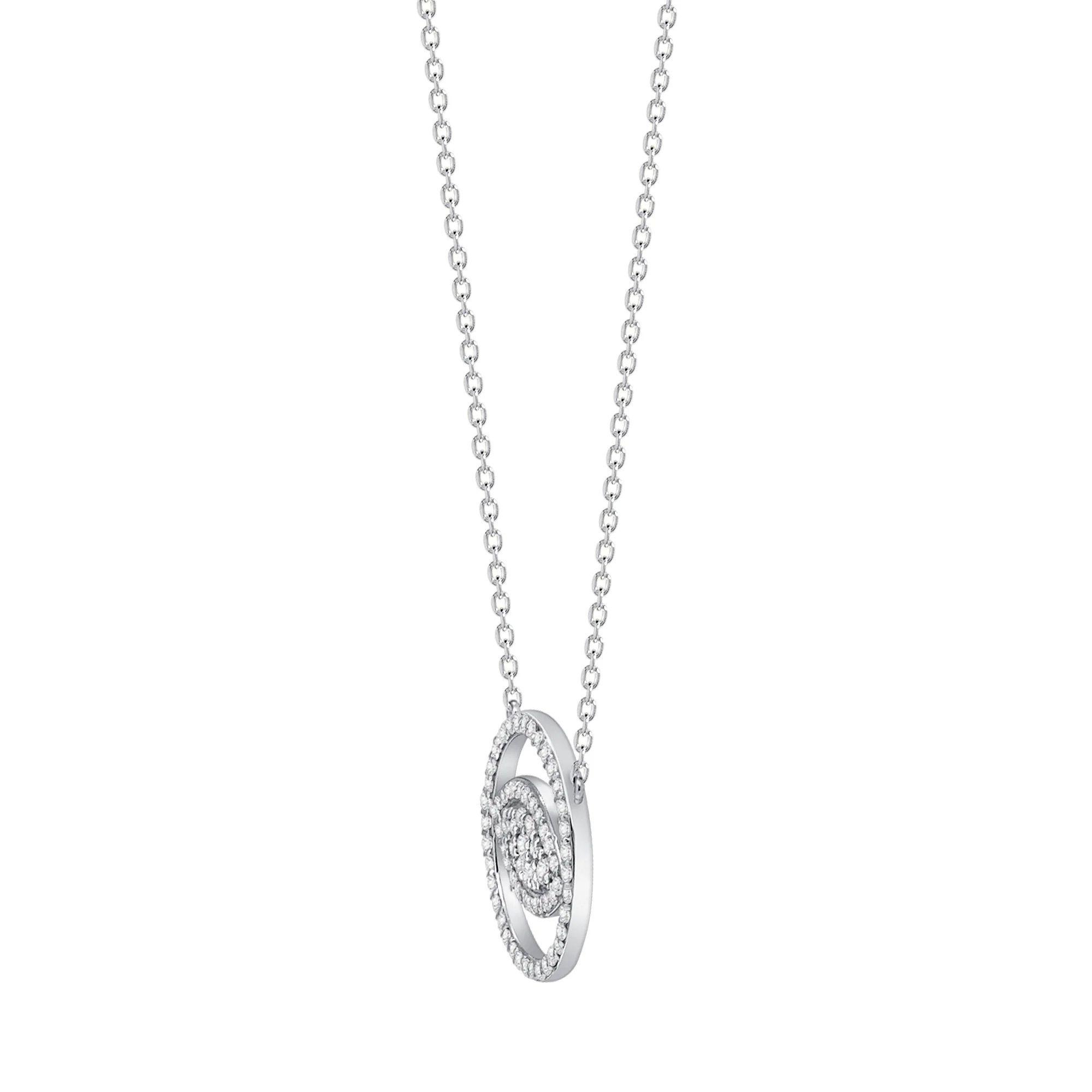 Evil Eye Diamond Necklace, 14k Gold - Image 2