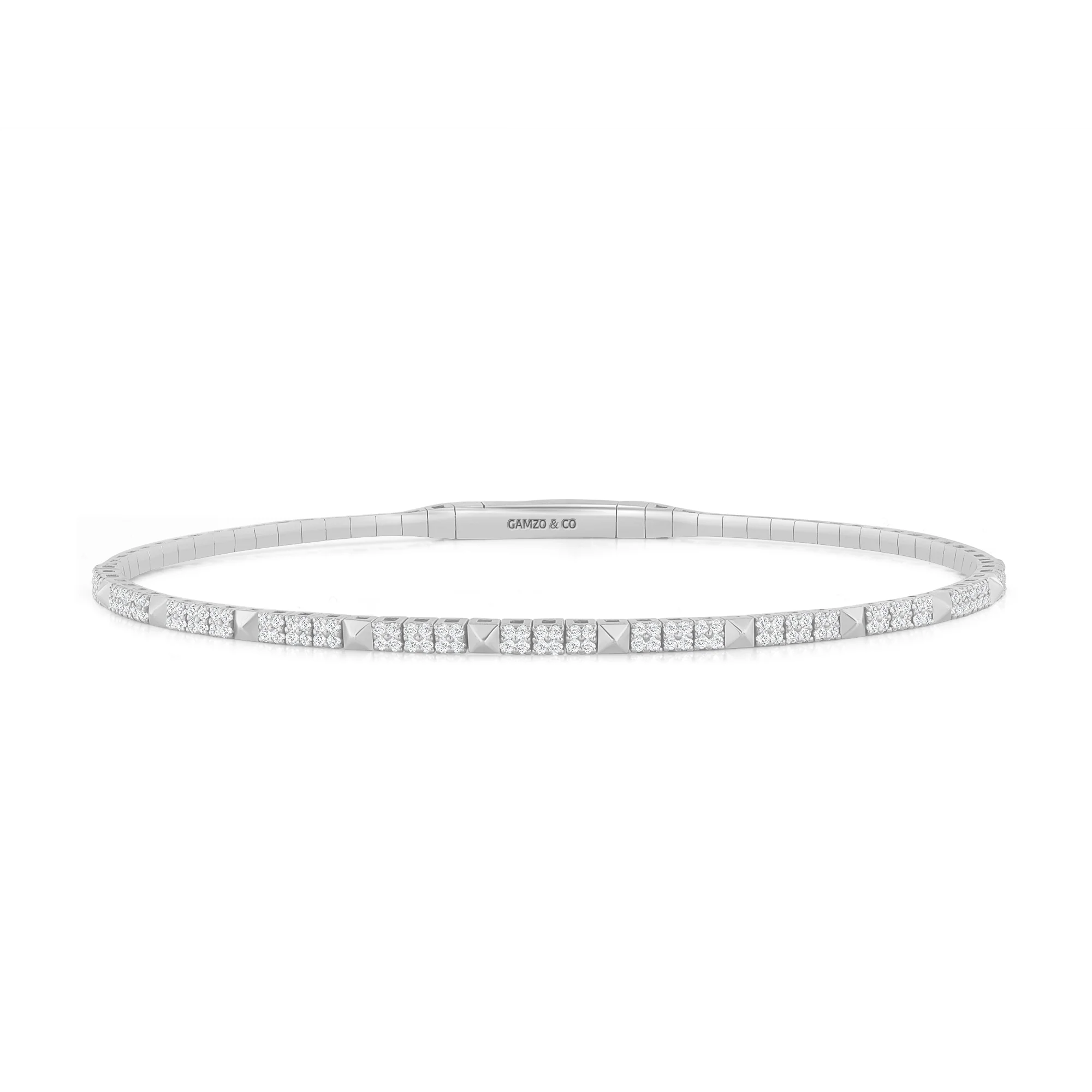 Gold Natural Diamond Bangle - Image 3