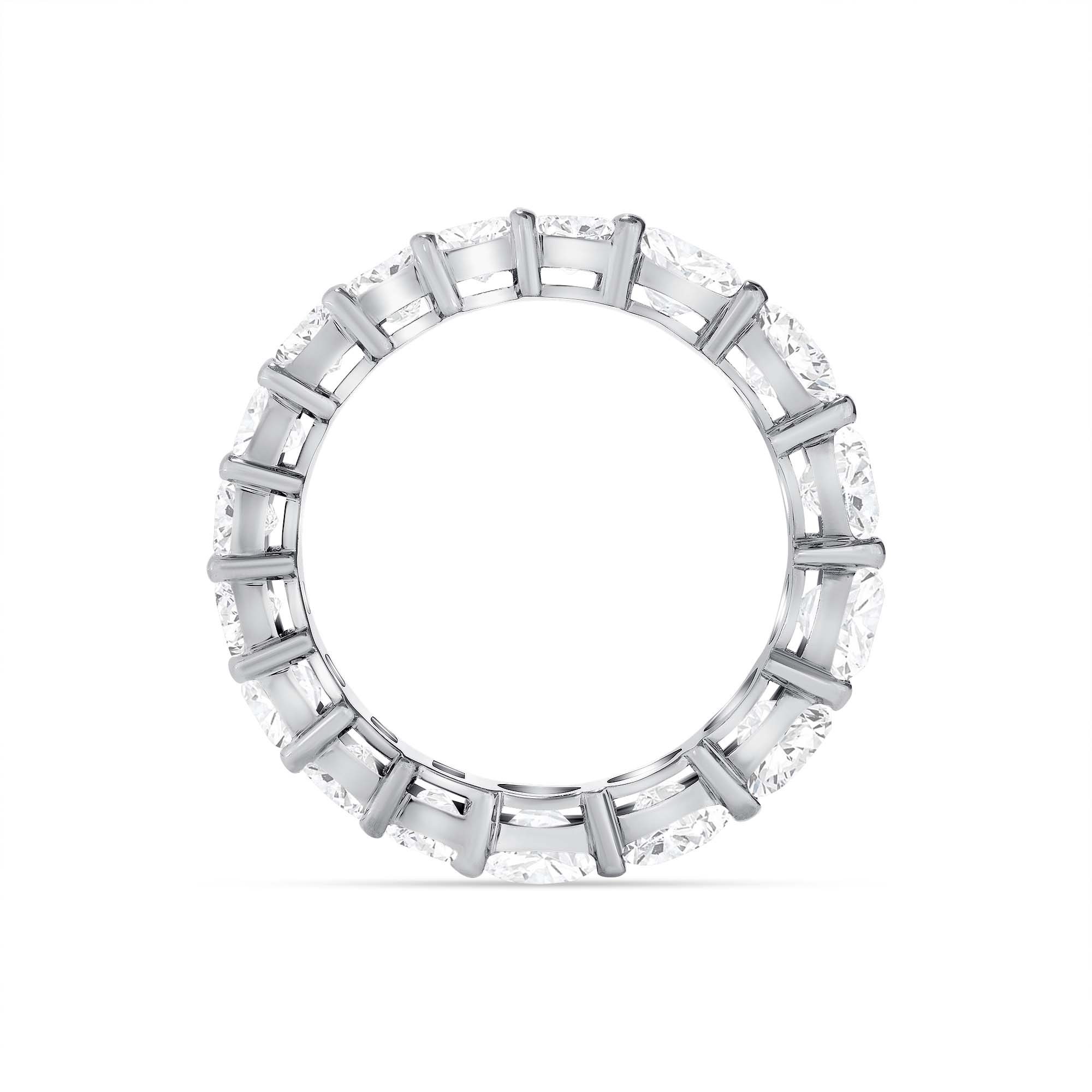 Half Round Half Emerald Natural Diamond Eternity Band - Image 6
