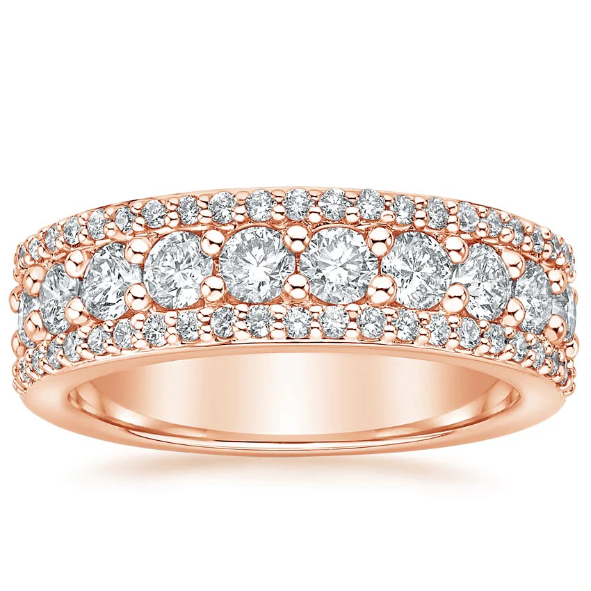 Half-Way Natural Diamond Eternity Ring, Wedding Band - Image 3