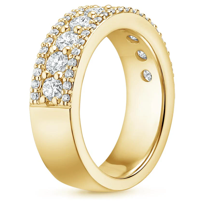 Half-Way Natural Diamond Eternity Ring, Wedding Band - Image 4