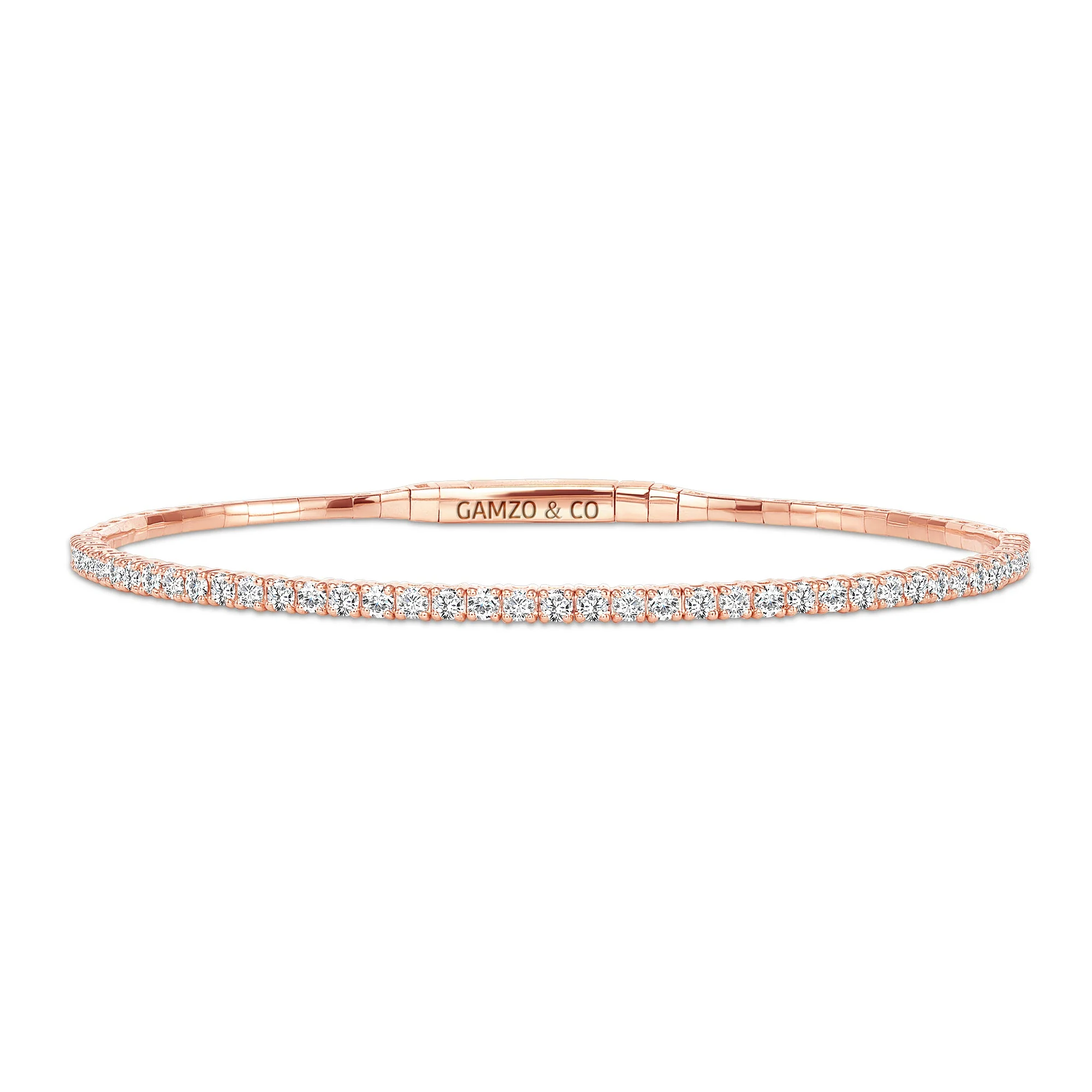 Lab Grown Diamond Bangle Bracelet - Round Cut - Image 3