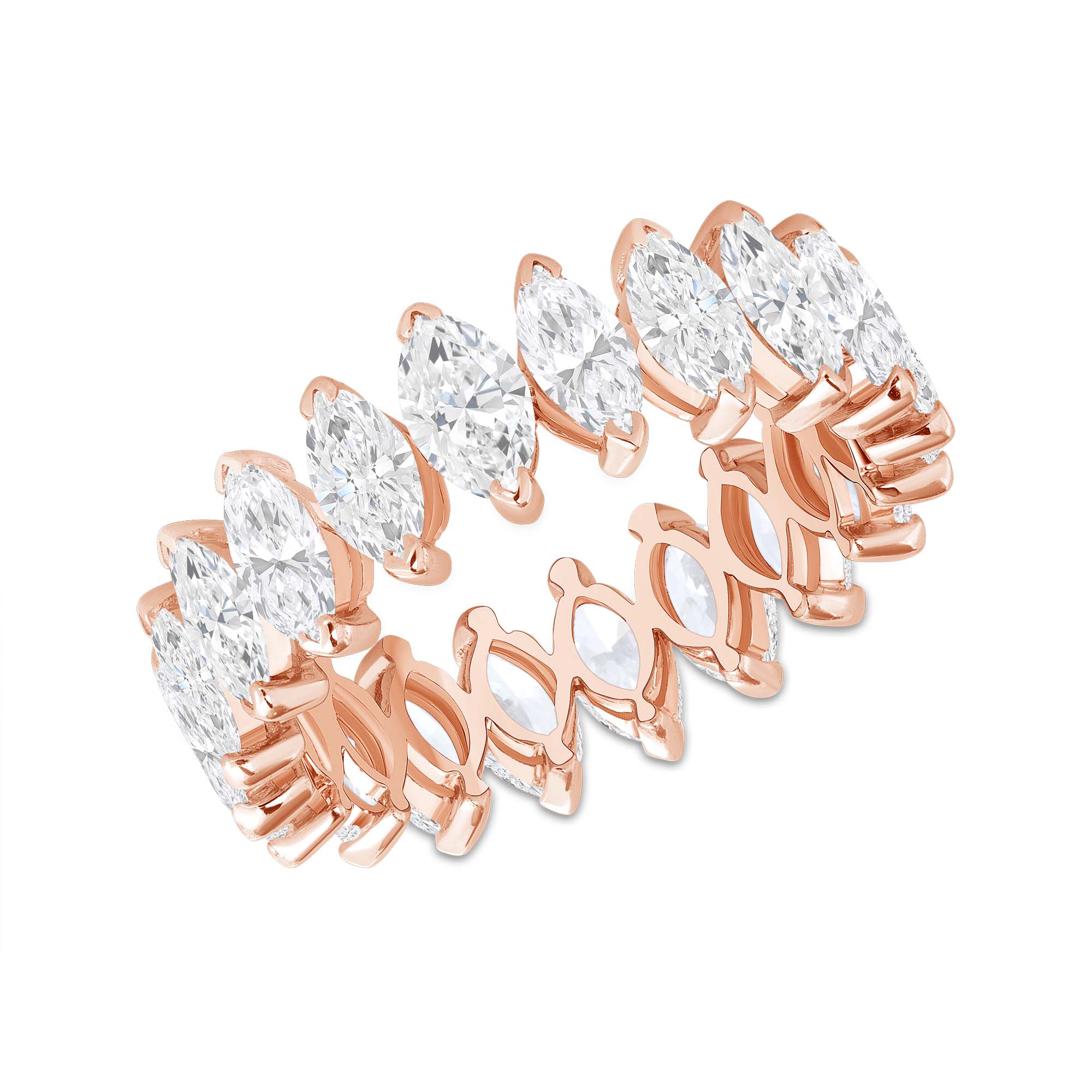Marquise Cut Natural Diamond Eternity Band - Image 3