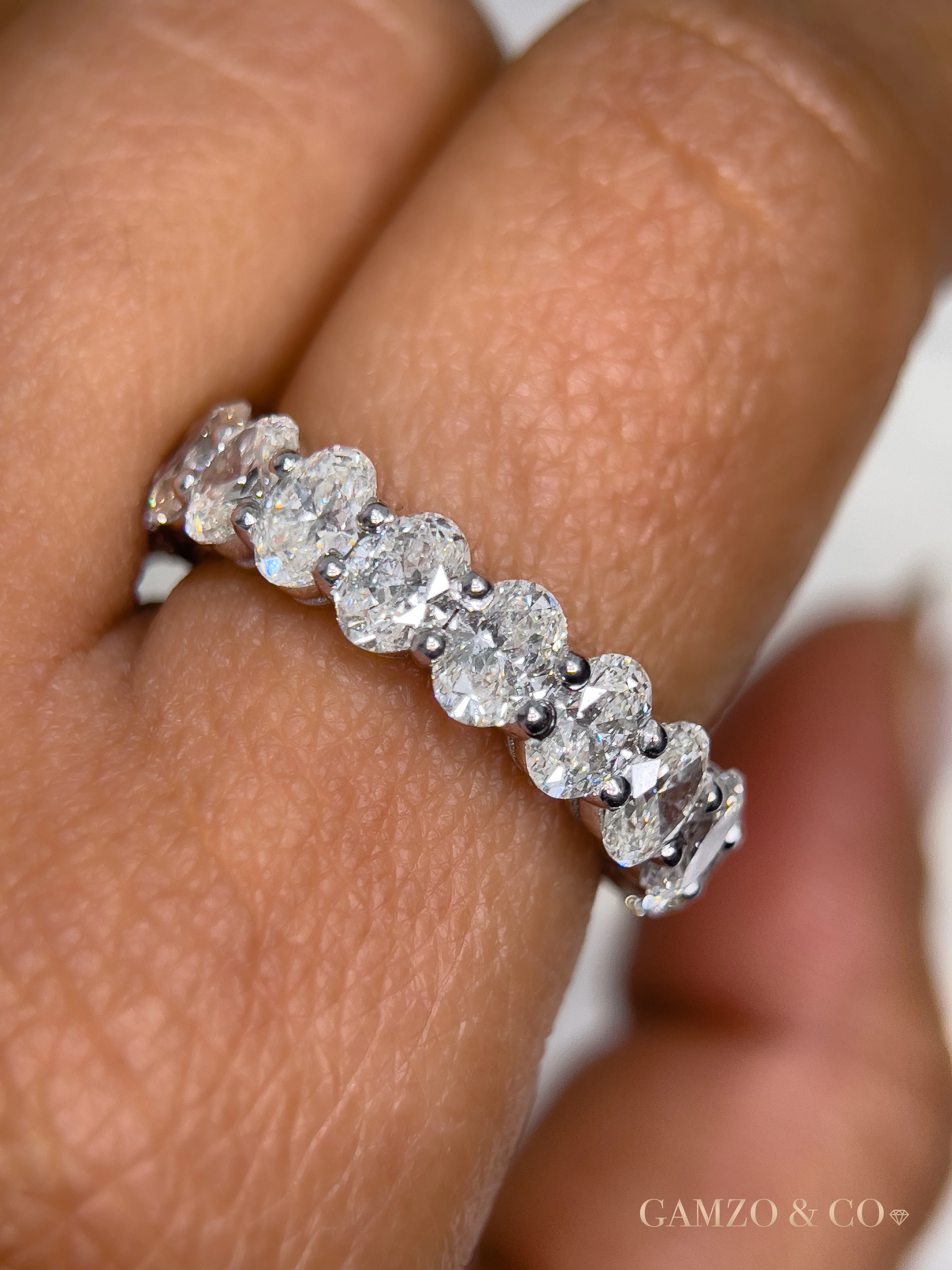 Oval Cut Natural Eternity Band. 2 Carat, 3 Carat, 4 Carat - Image 4