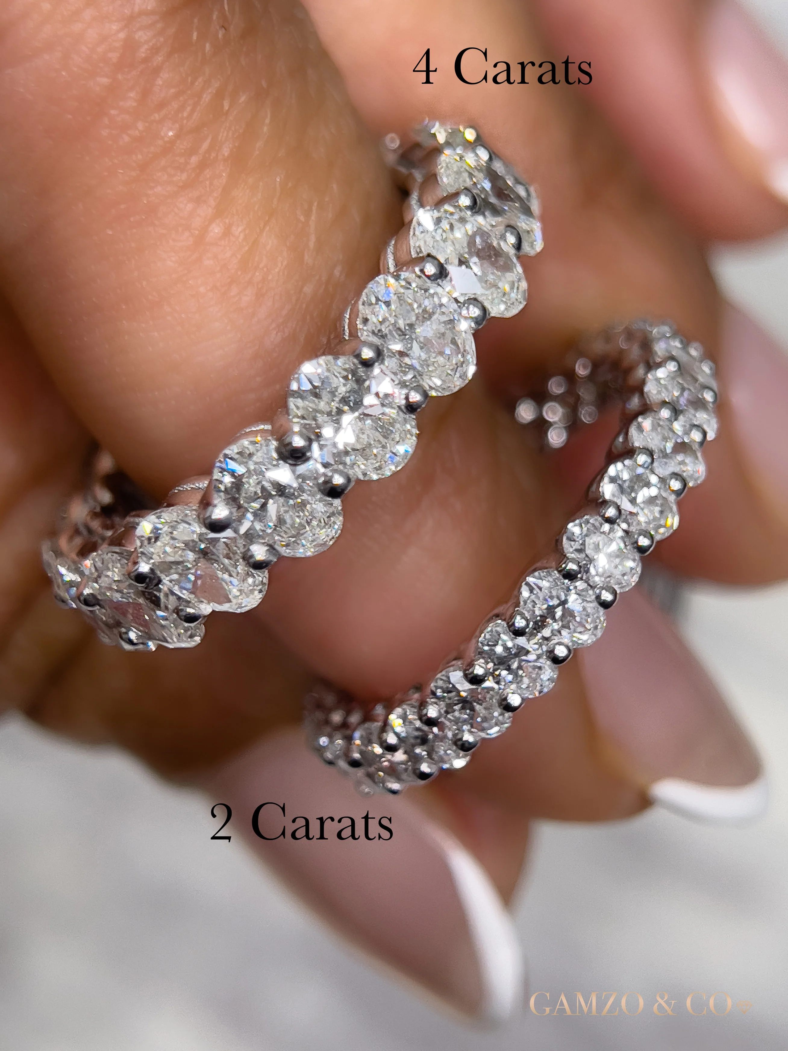 Oval Cut Natural Eternity Band. 2 Carat, 3 Carat, 4 Carat - Image 5