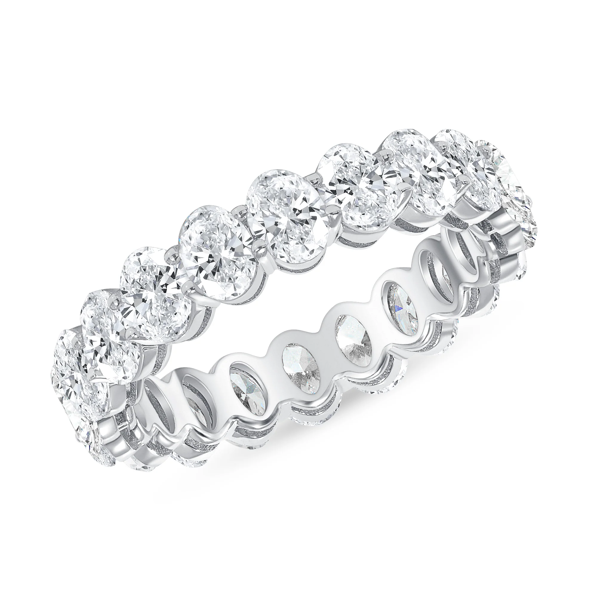 Oval Cut Natural Eternity Band. 2 Carat, 3 Carat, 4 Carat - Image 9