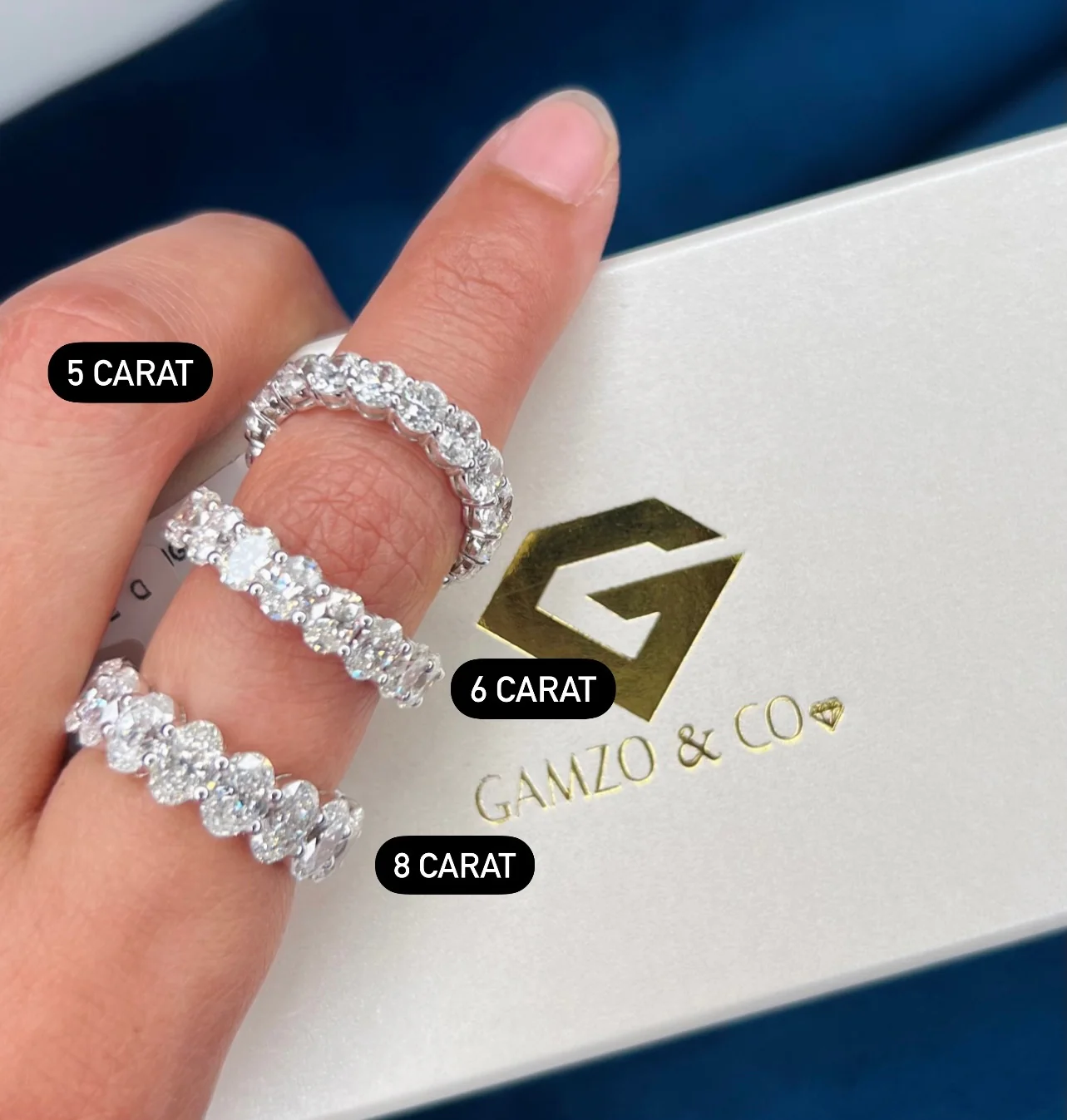 Oval Cut Natural Diamond Eternity Band. 5 Carat, 6 Carat, 8 Carat - Image 11