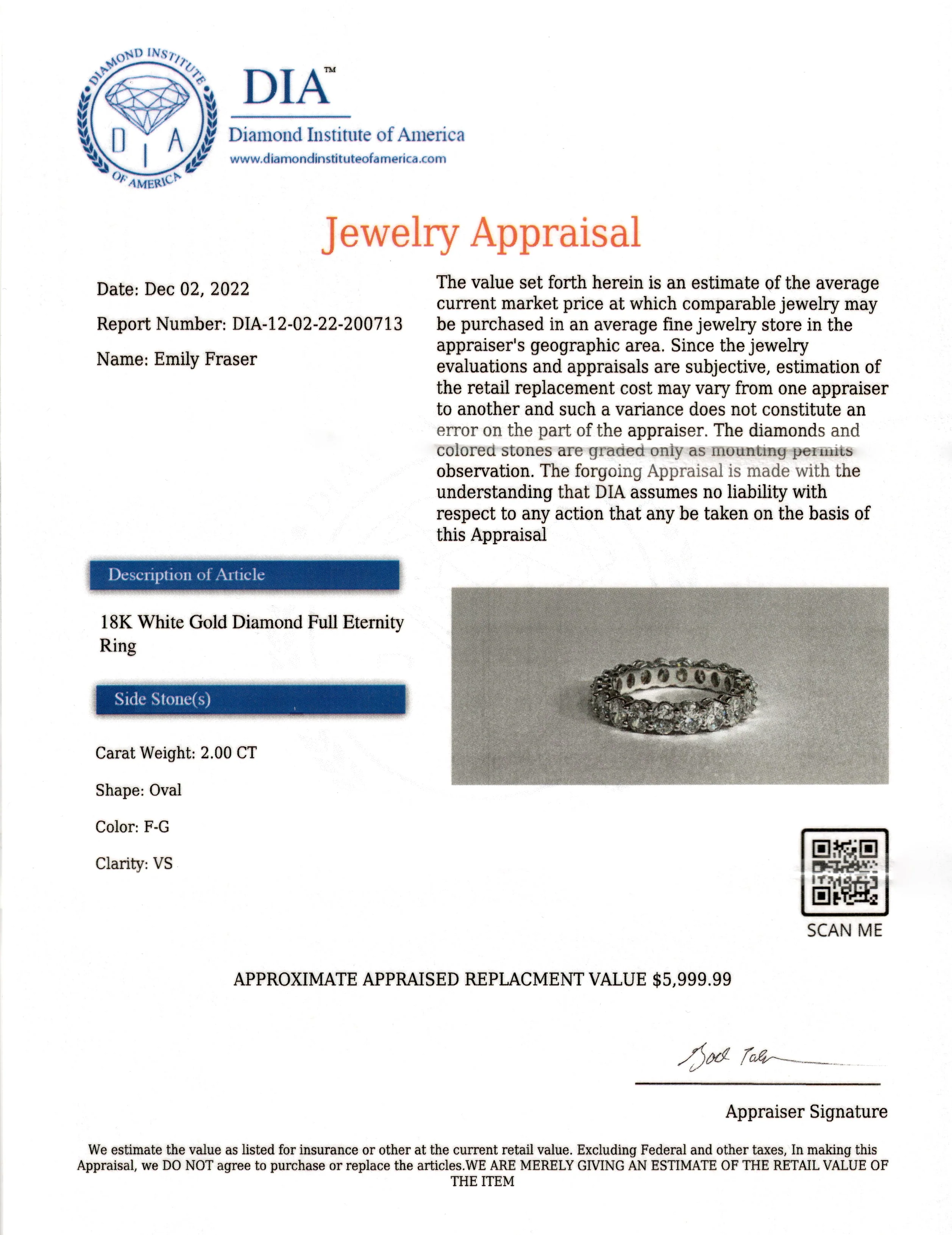 Oval Cut Lab Grown Diamond - Full Eternity Band - Image 13