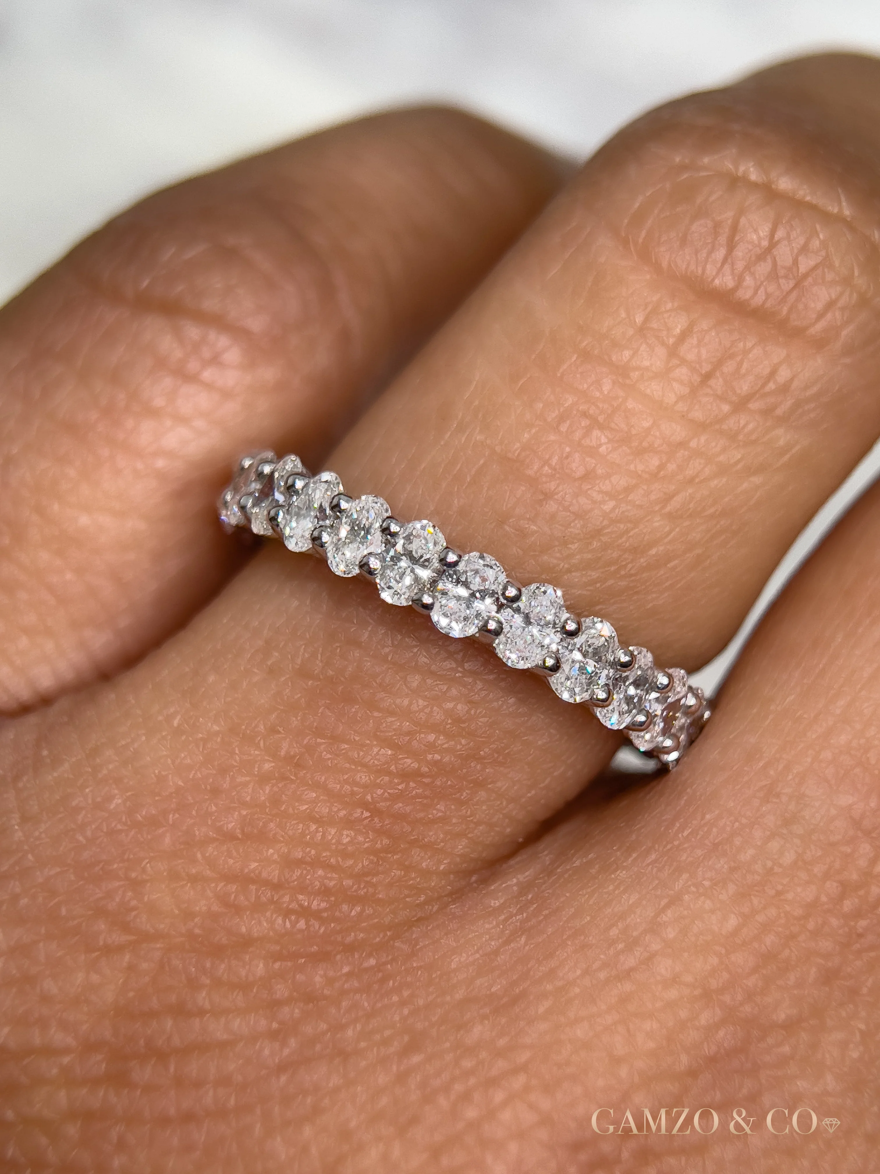 Oval Cut Lab Grown Diamond - Full Eternity Band - Image 3