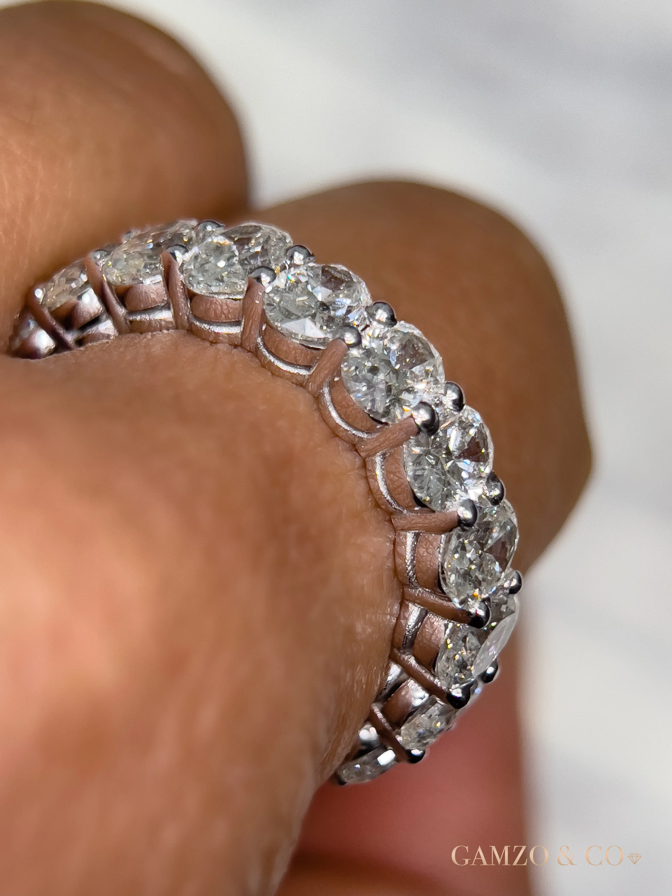 Oval Cut Lab Grown Diamond - Full Eternity Band - Image 6