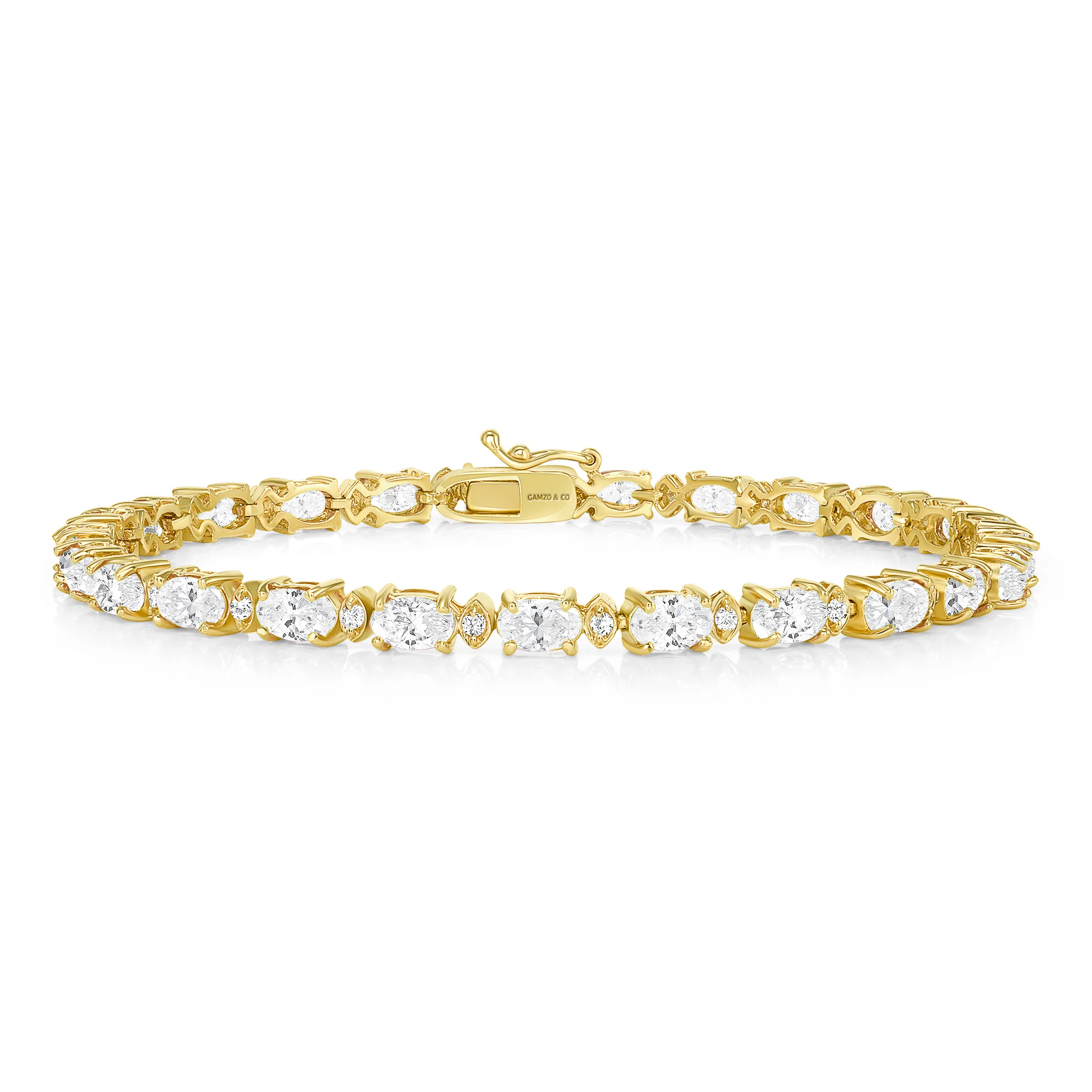 Natural Oval Diamond Tennis Bracelet - East-West - Image 2