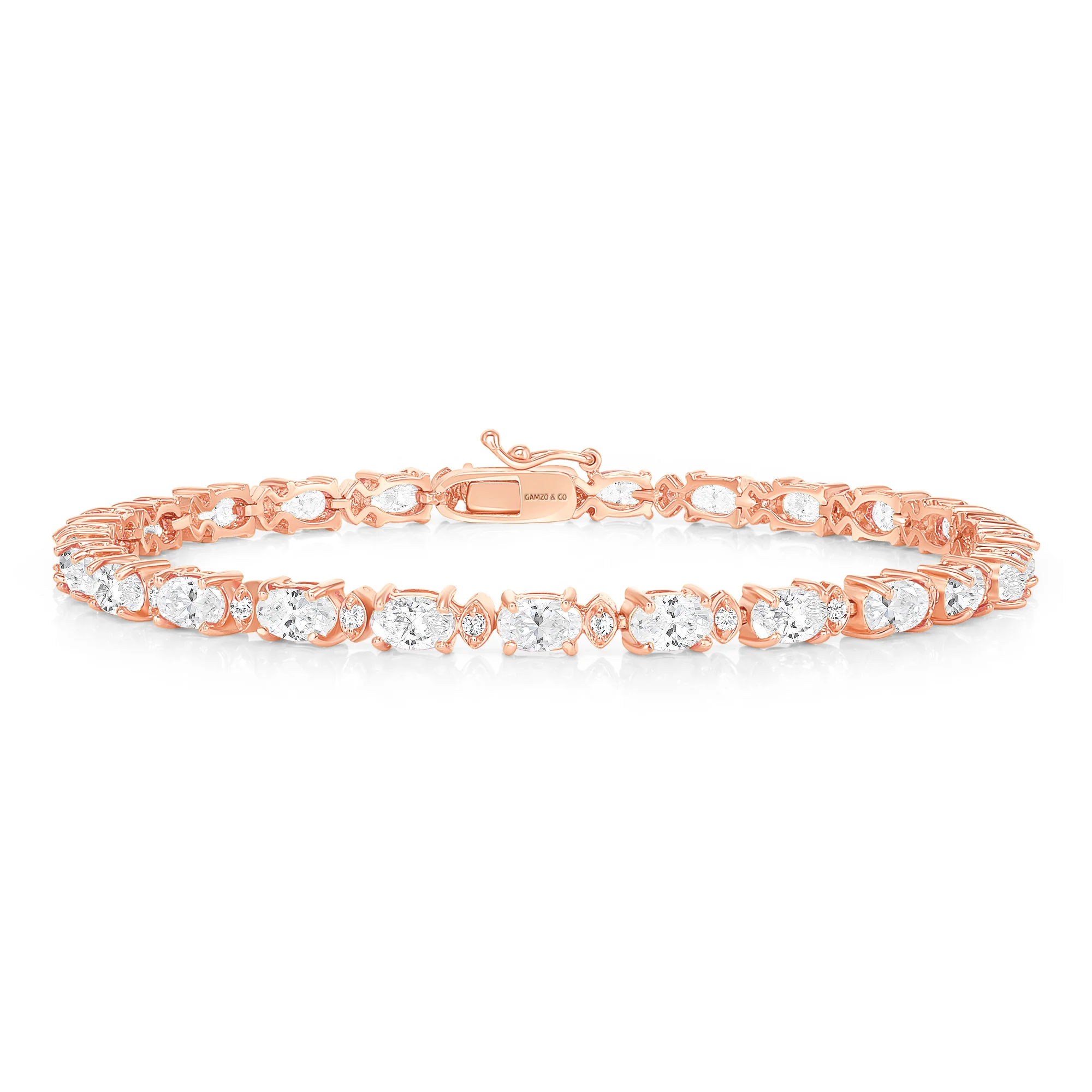 Natural Oval Diamond Tennis Bracelet - East-West - Image 3