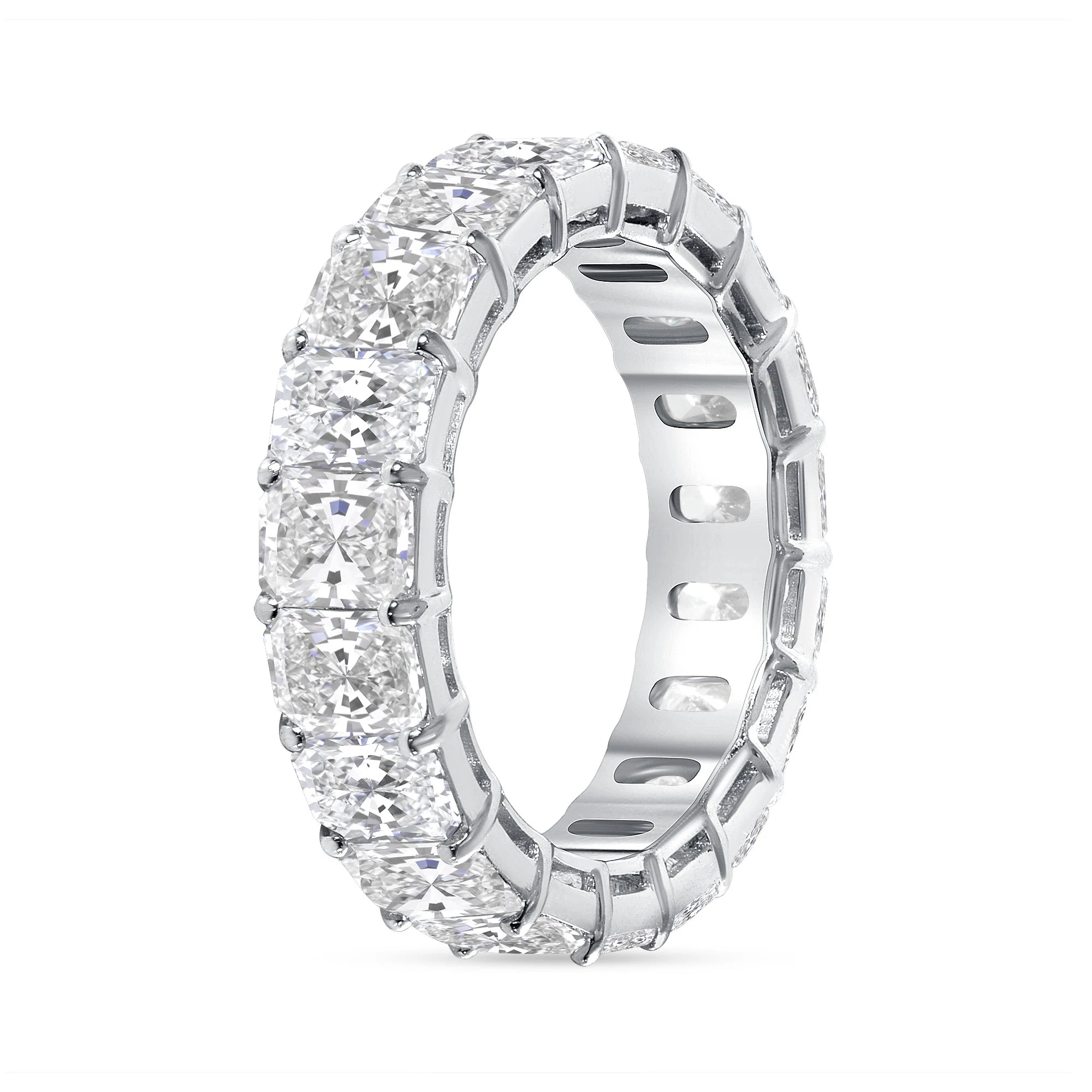 Radiant Cut Natural Diamond Eternity Band - Image 6