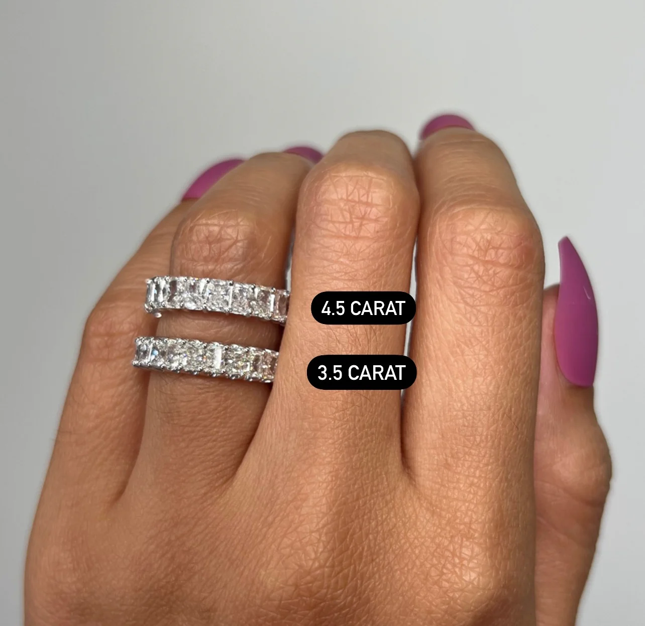 Radiant Cut Natural Diamond Eternity Band - Image 9