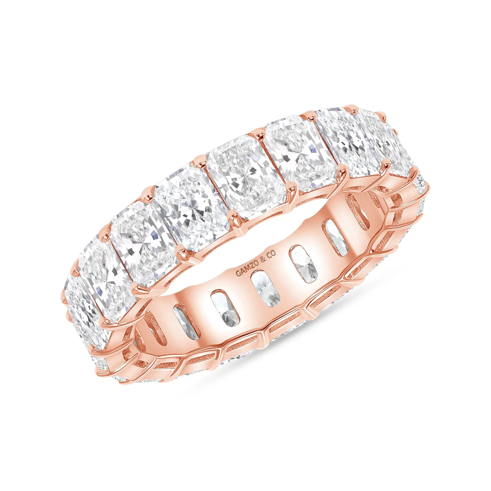 Radiant Cut Lab Grown Diamond Full Eternity Band - Image 3
