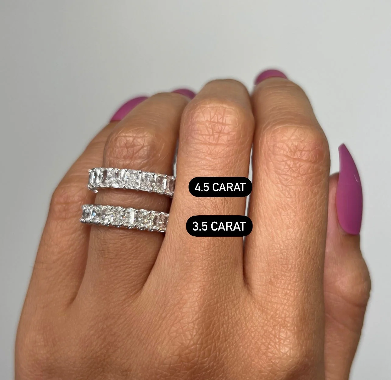 Radiant Cut Lab Grown Diamond Full Eternity Band - Image 9
