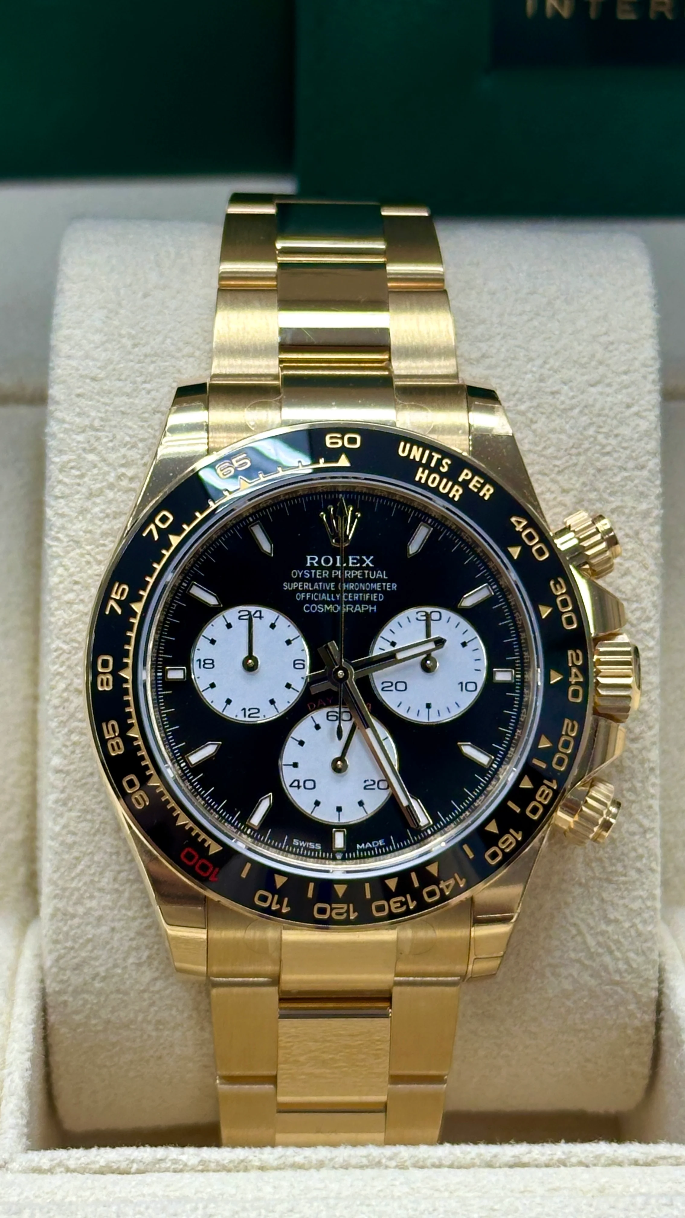 Rolex Cosmograph Daytona 40mm Special Edition "Le Mans" Yellow Gold Ceramic Black Bezel Black Dial - 126528LN - New 2025 - Image 2