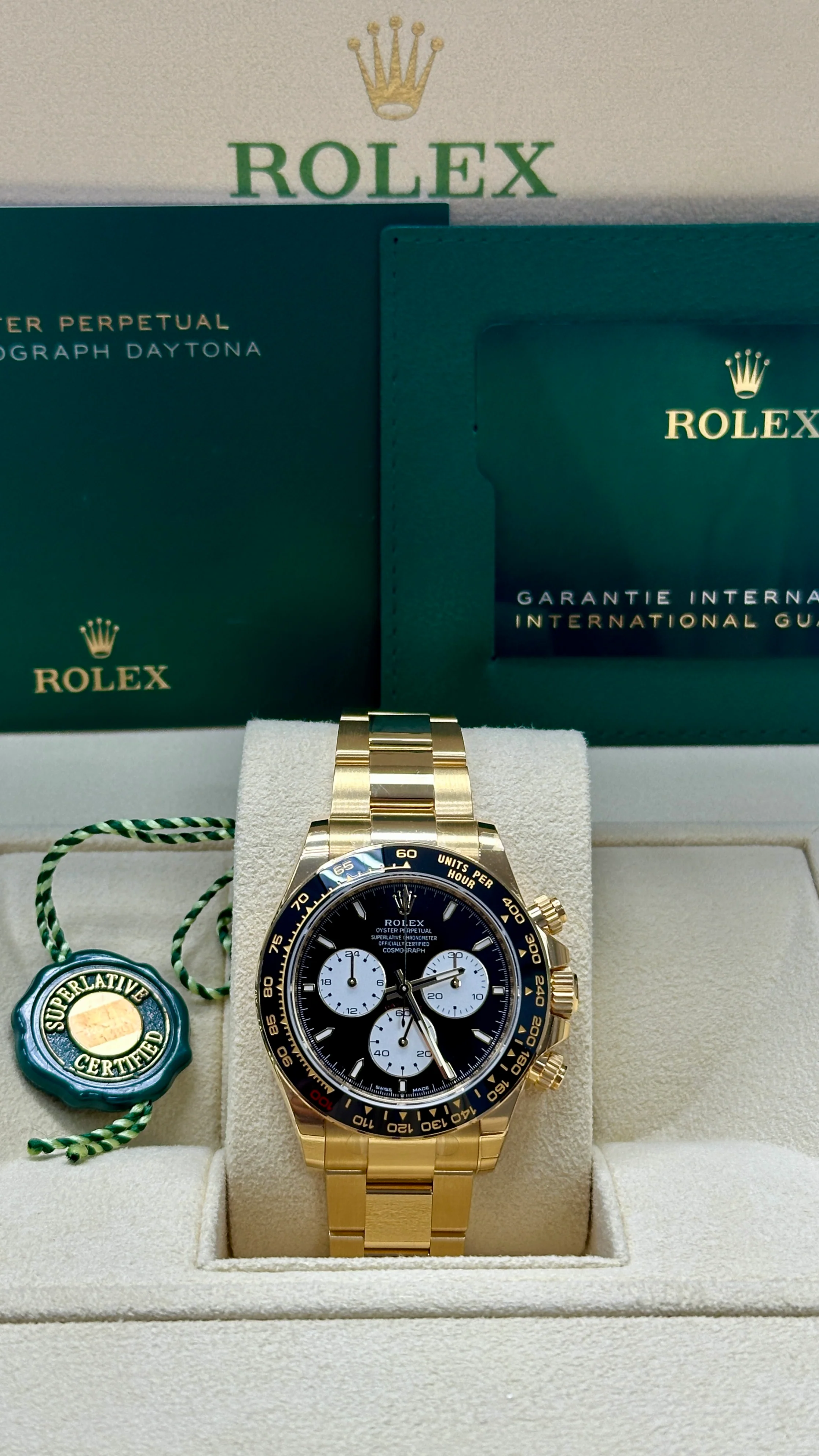 Rolex Cosmograph Daytona 40mm Special Edition "Le Mans" Yellow Gold Ceramic Black Bezel Black Dial - 126528LN - New 2025 - Image 3