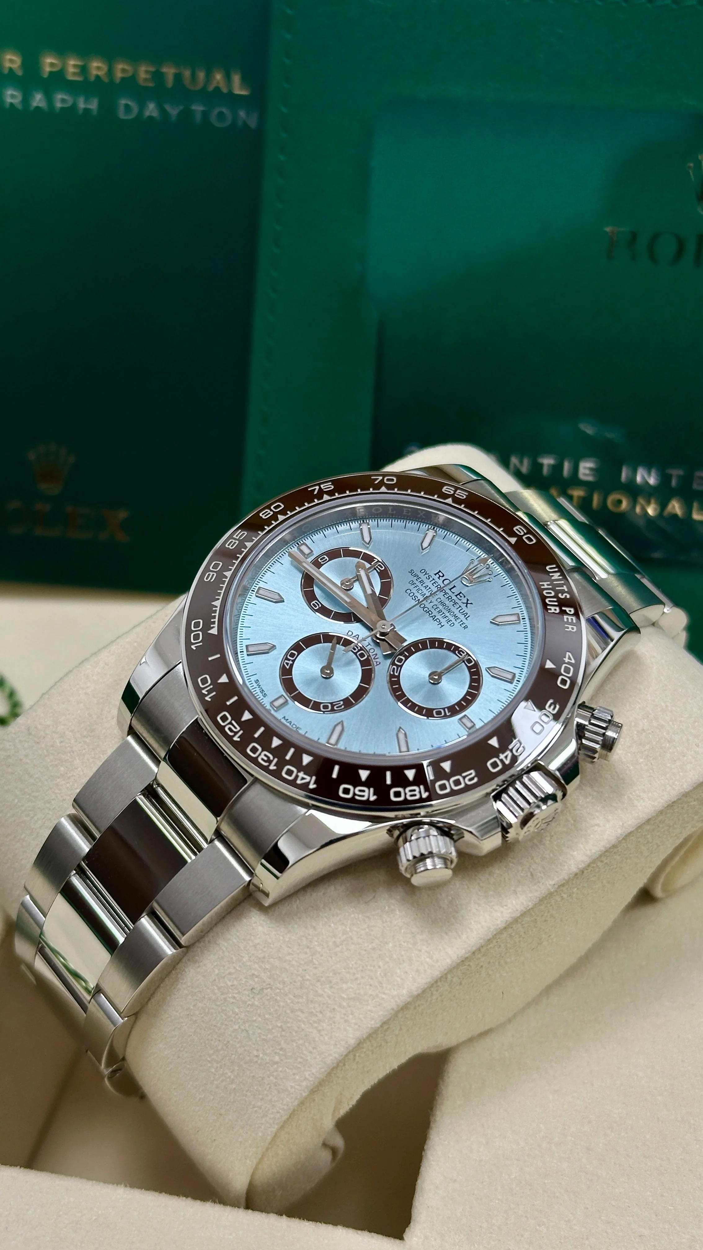 Rolex Cosmograph Daytona "Platona" 40mm Platinum Ice Blue Dial 126506 – New 2025 / 2026 - Image 4