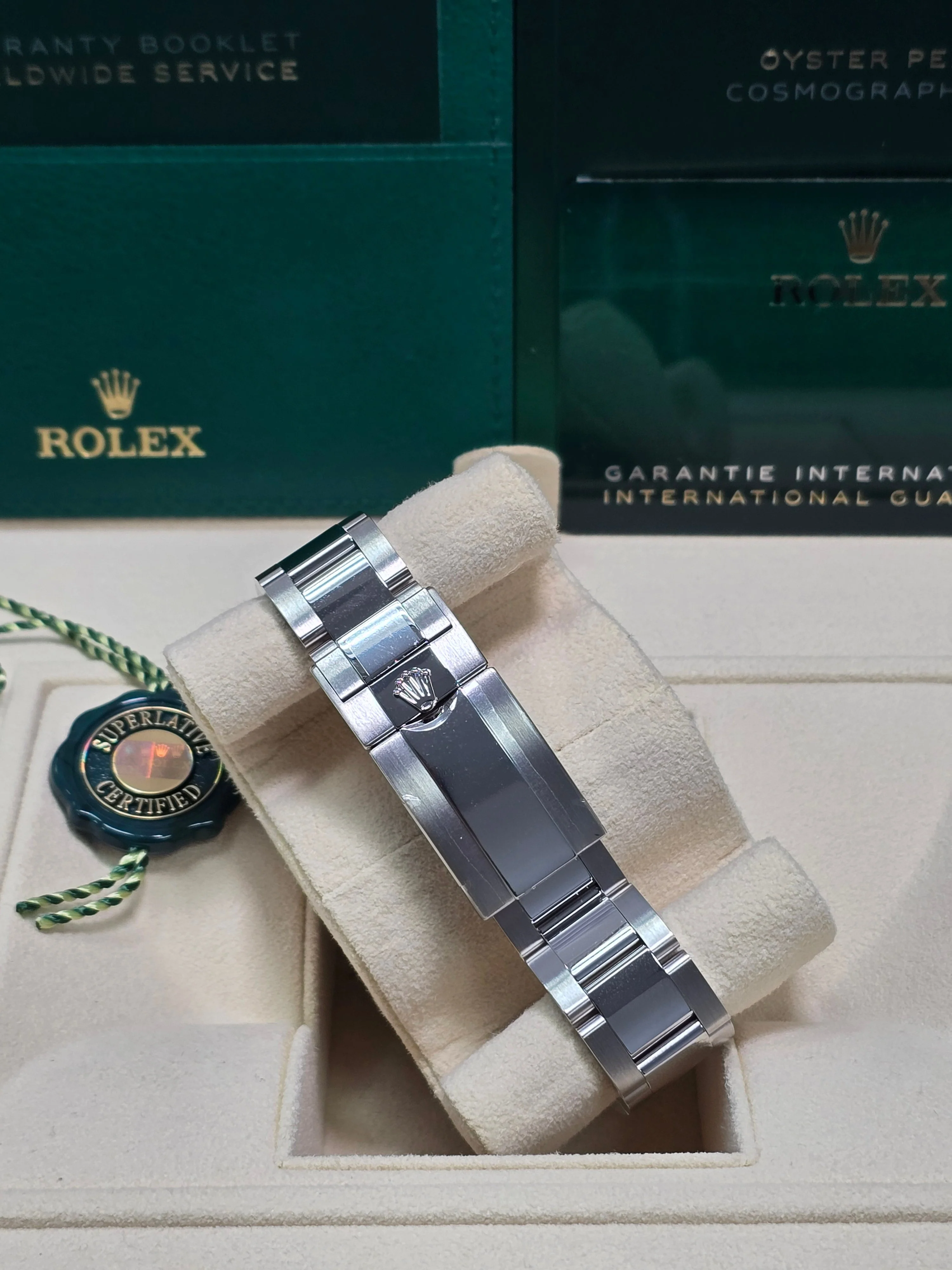 Rolex Cosmograph Daytona "Platona" 40mm Platinum Ice Blue Diamond Baguette Dial Brown Ceramic Bezel 126506 – New 2025 / 2026 - Image 6