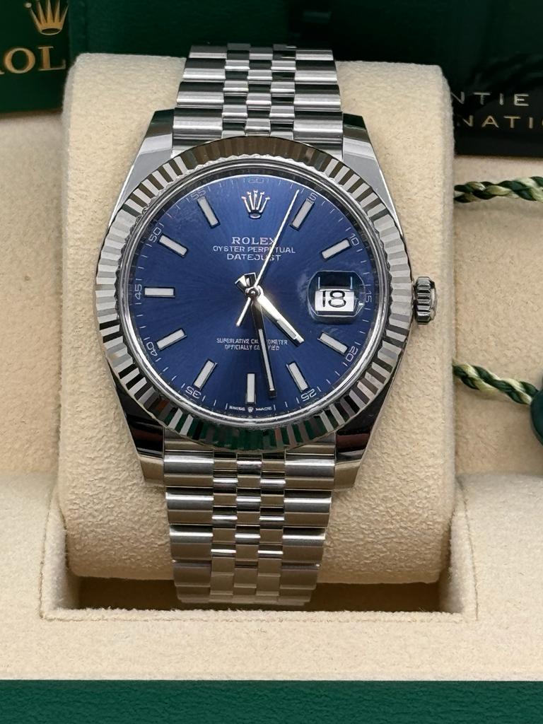 Rolex Datejust 41mm Blue Index Dial Fluted Bezel Jubilee Bracelet 126334 – New 2025 / 2026 - Image 2