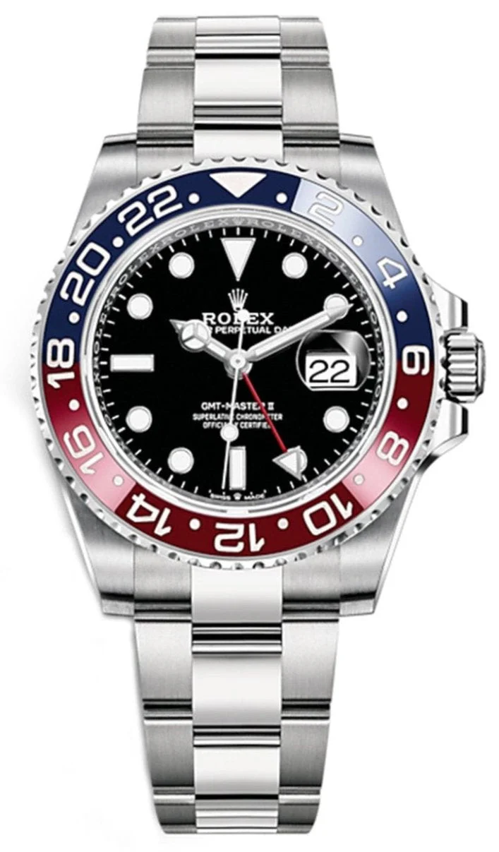Rolex GMT-Master II "Pepsi" 40mm Black Dial Blue and Red Bezel Oyster Bracelet 126710BLRO – New 2025 / 2026