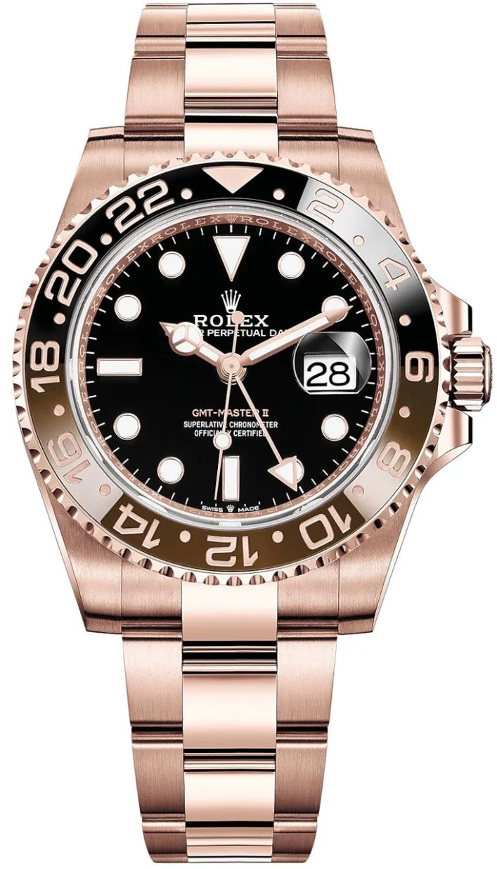 Rolex GMT-Master II "Root Beer" 40mm Everose Gold Black Dial Brown and Black Bezel Oyster Bracelet 126715CHNR – New 2025 / 2026
