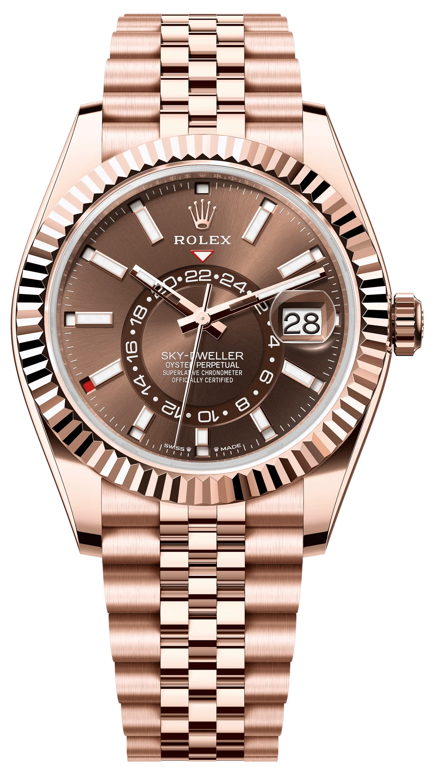 Rolex Sky-Dweller 42mm Rose Gold Chocolate Dial Jubilee Bracelet 336935 – New 2025 / 2026