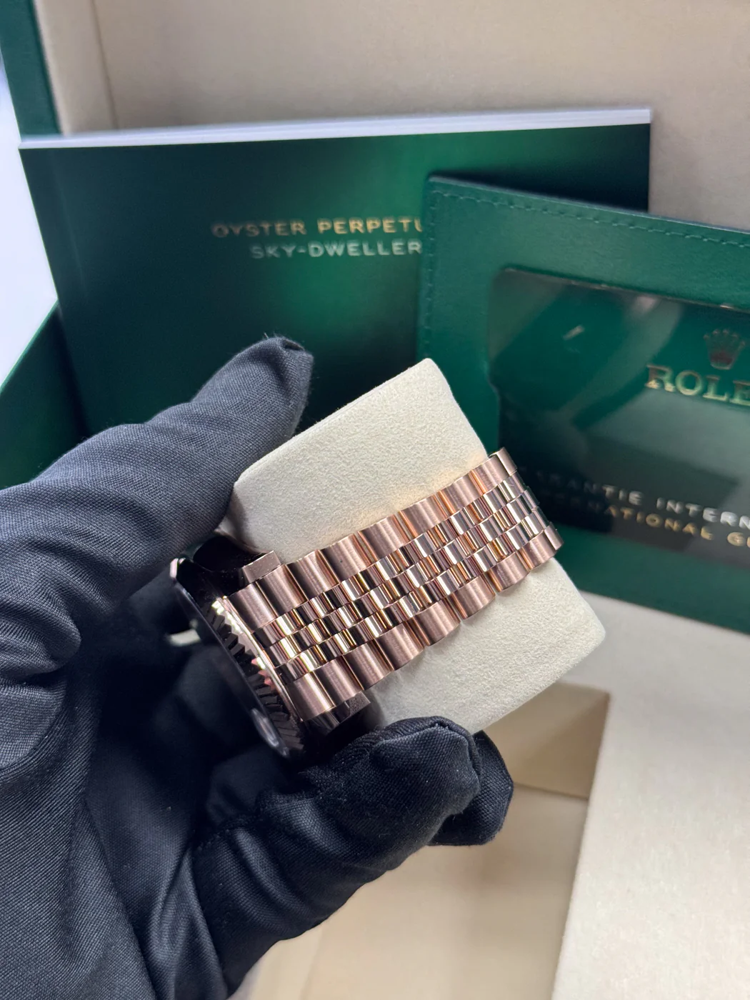Rolex Sky-Dweller 42mm Rose Gold Chocolate Dial Jubilee Bracelet 336935 – New 2025 / 2026 - Image 8