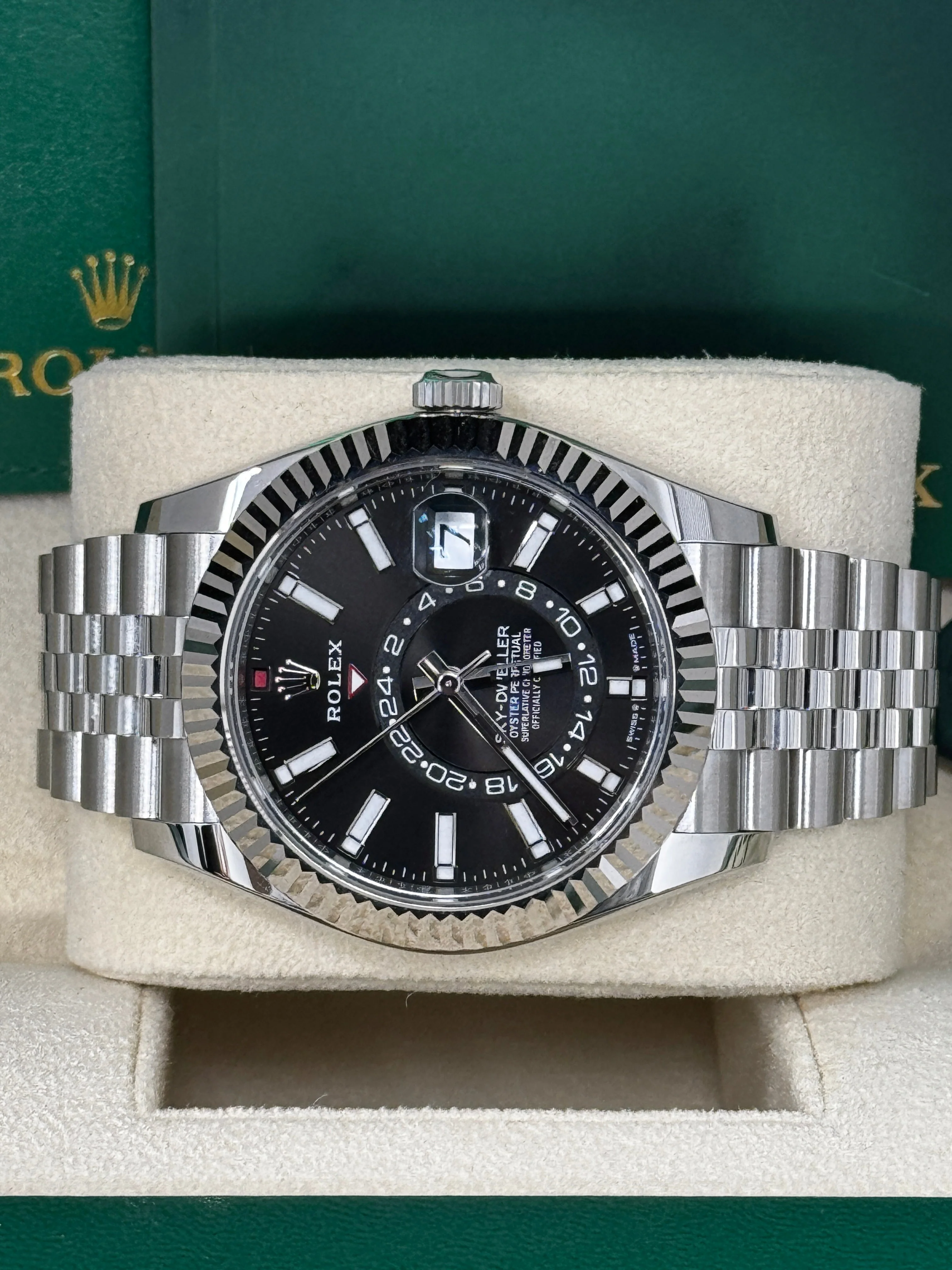Rolex Sky-Dweller 42mm Black Dial Jubilee Bracelet 336934 – New 2025 / 2026 - Image 4