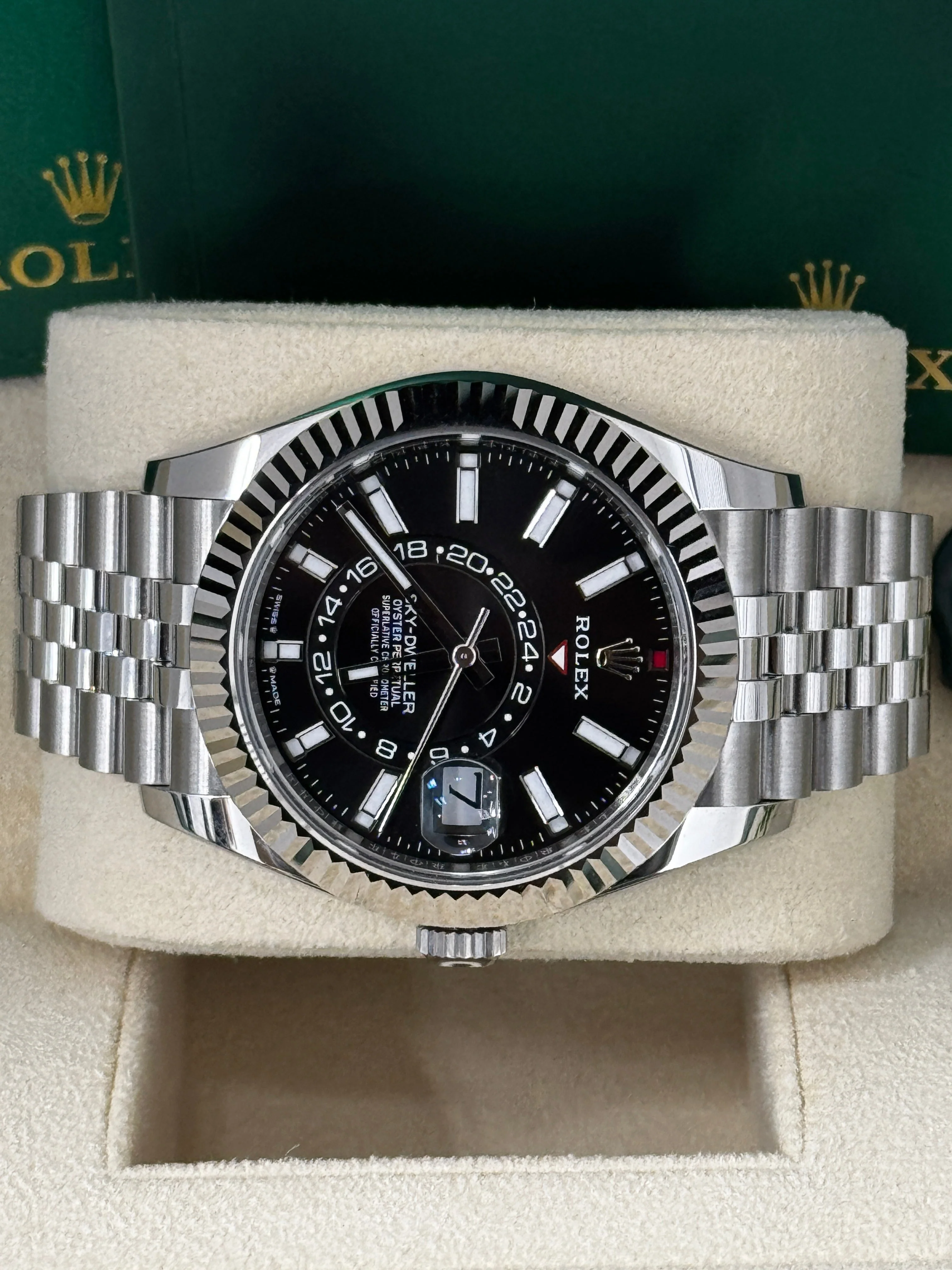 Rolex Sky-Dweller 42mm Black Dial Jubilee Bracelet 336934 – New 2025 / 2026 - Image 5