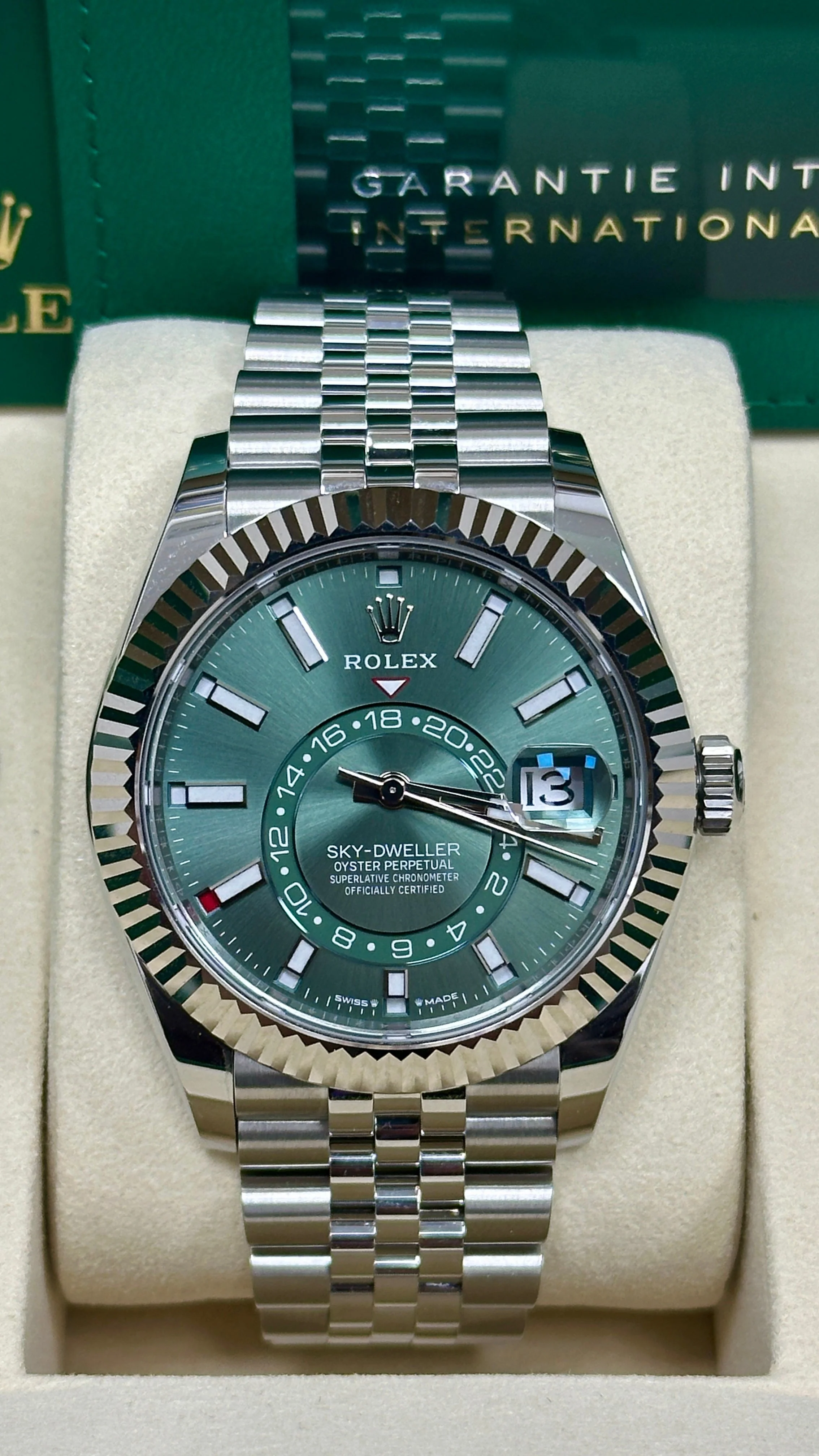 Rolex Sky-Dweller 42mm Green Dial Jubilee Bracelet 336934 – New 2025 / 2026 - Image 2