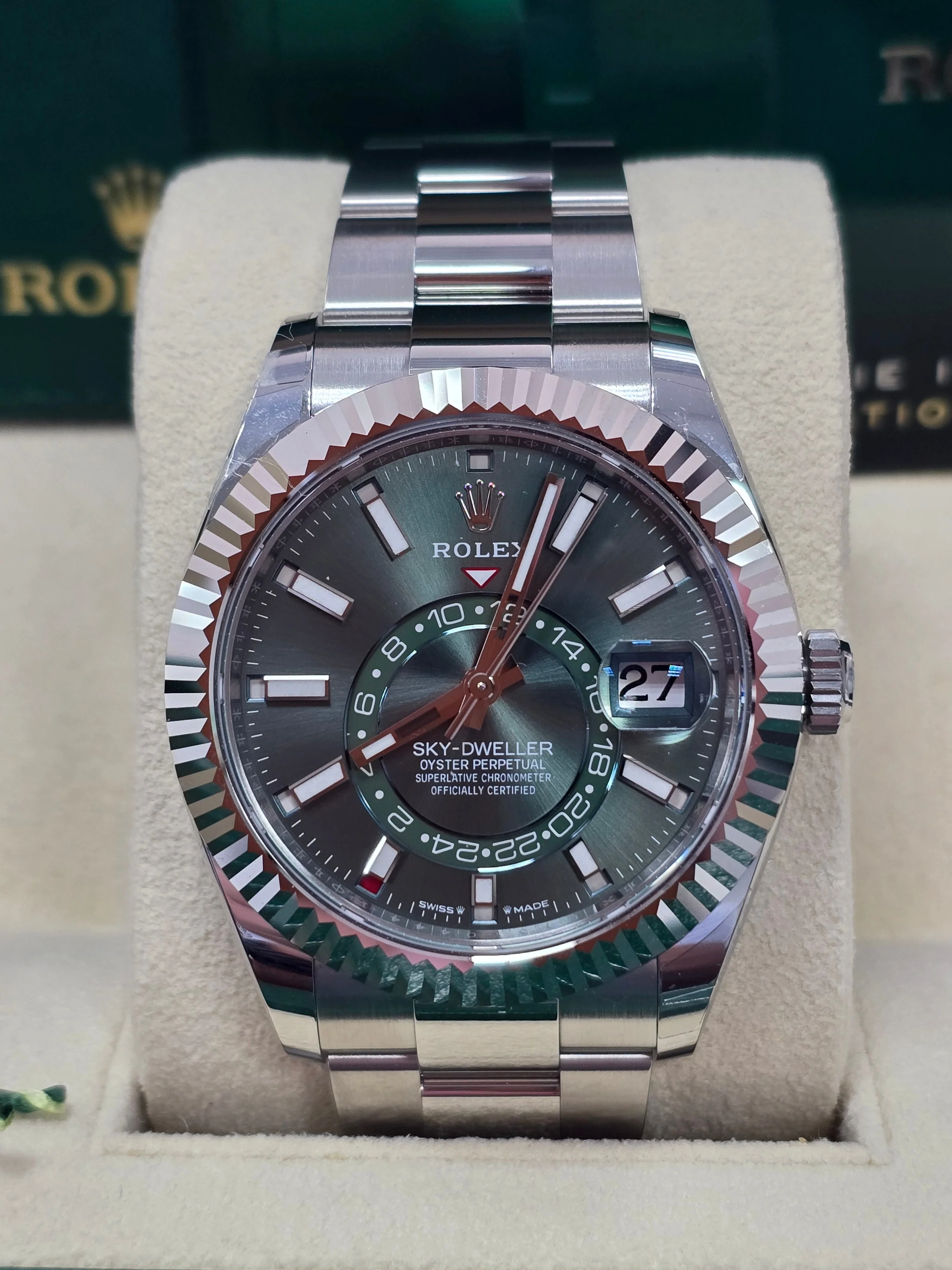 Rolex Sky-Dweller 42mm Green Dial Oyster Bracelet 336934 – New 2025 / 2026 - Image 2