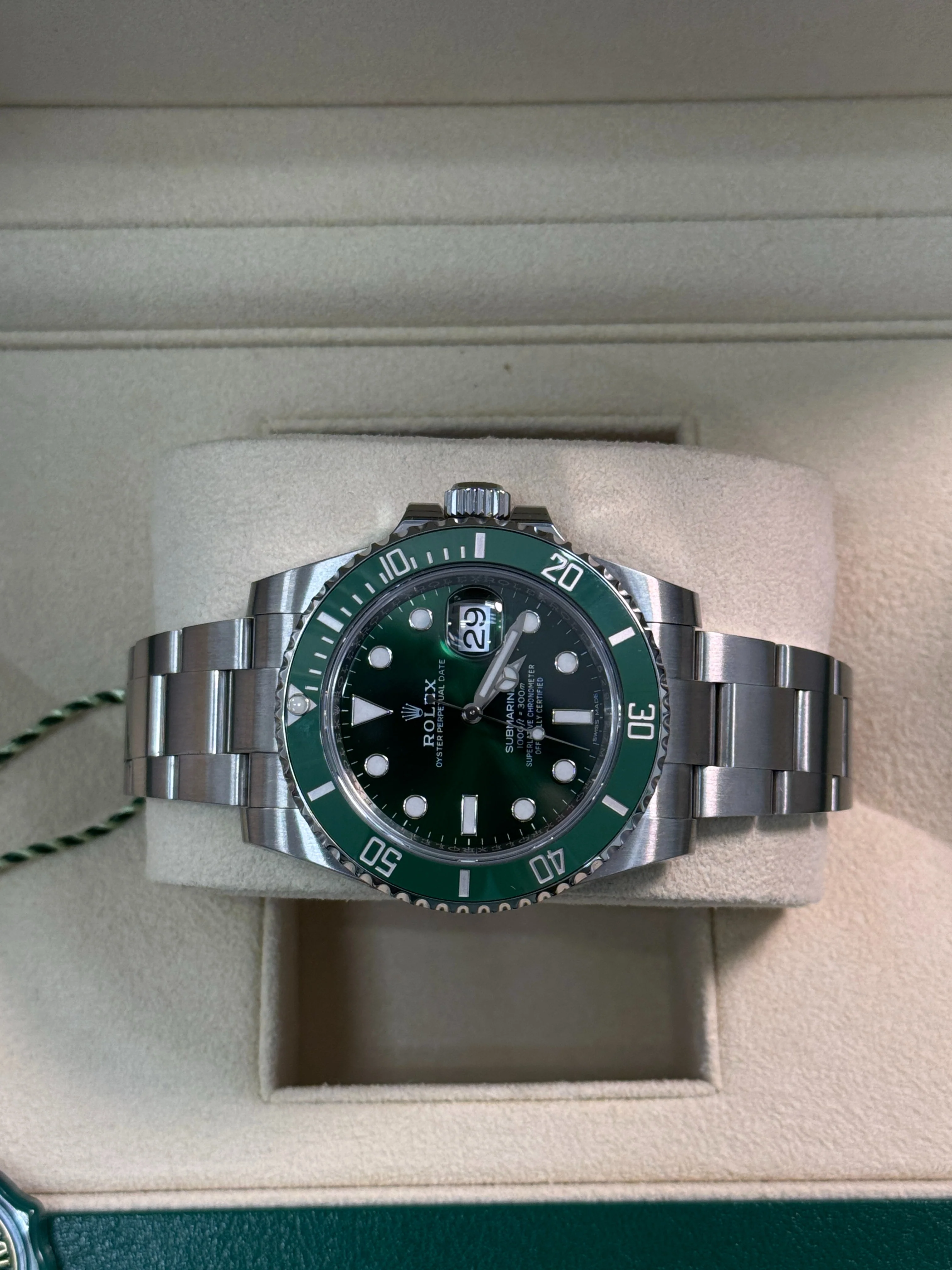 Rolex Submariner "Hulk" 40mm Stainless Steel Green Dial Green Bezel - 116610LV - Mint 2018 - Image 4