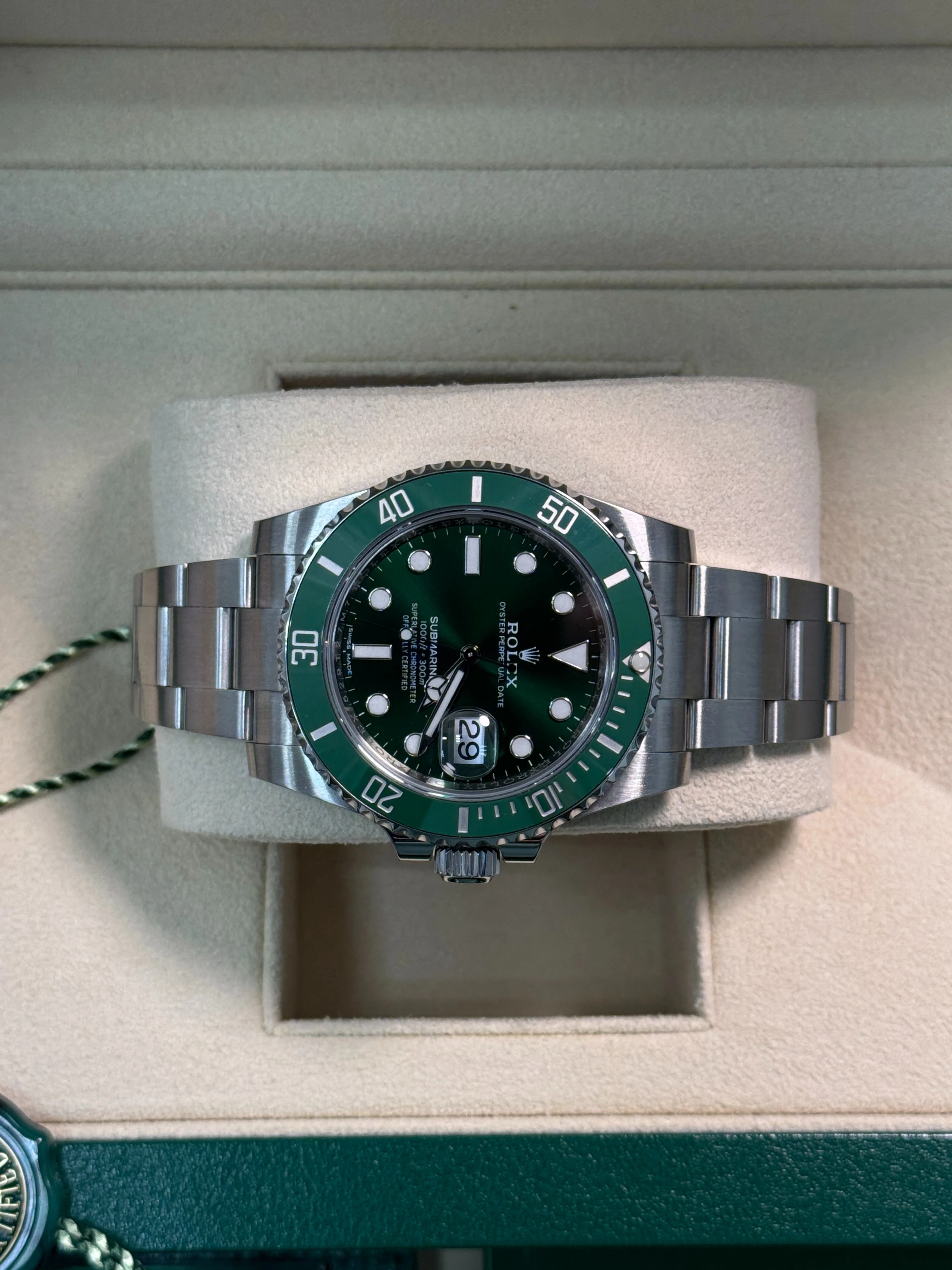 Rolex Submariner "Hulk" 40mm Stainless Steel Green Dial Green Bezel - 116610LV - Mint 2018 - Image 5