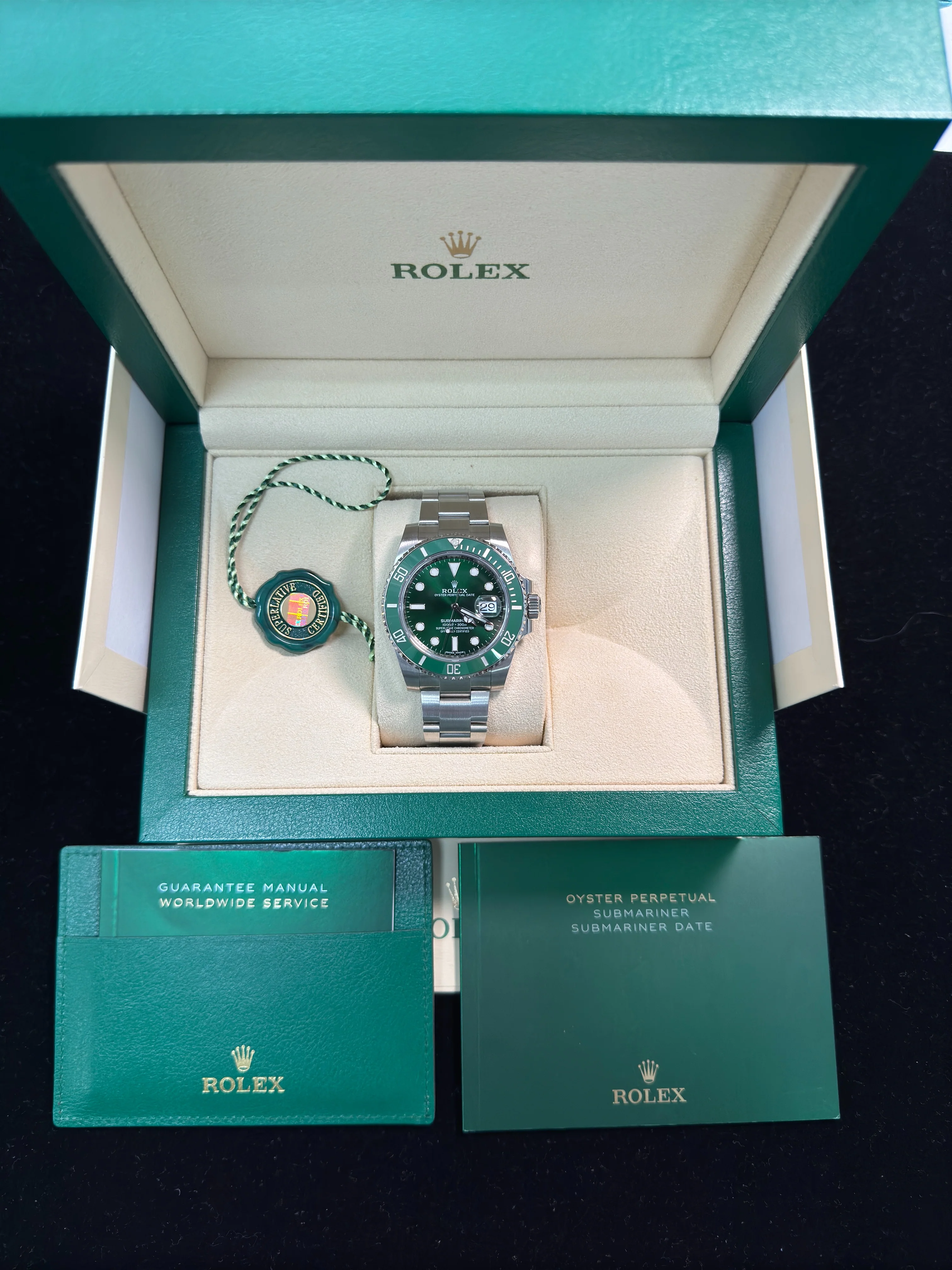 Rolex Submariner "Hulk" 40mm Stainless Steel Green Dial Green Bezel - 116610LV - Mint 2018 - Image 7