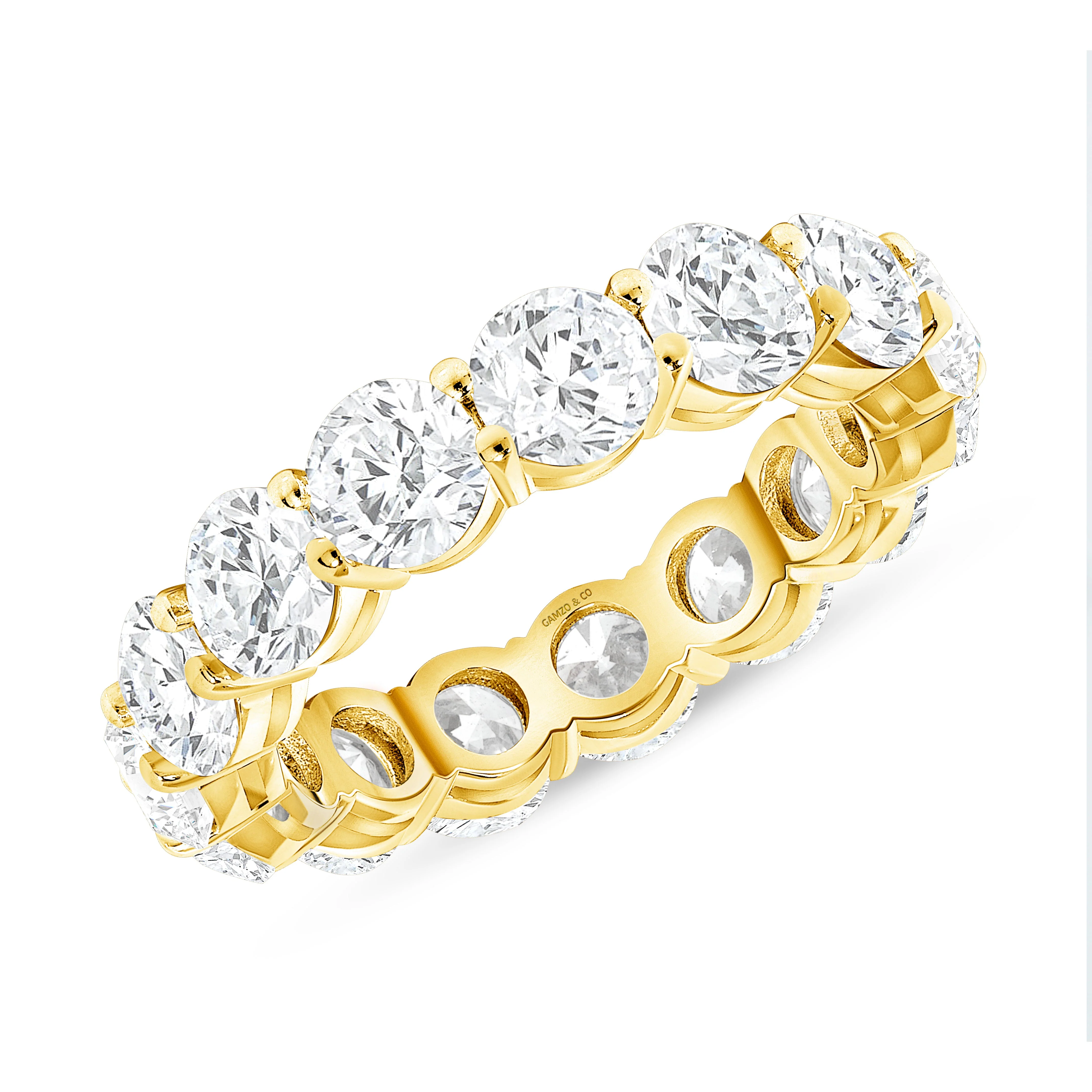 Round Cut Natural Diamond Eternity Band - Shared Prong - Image 2