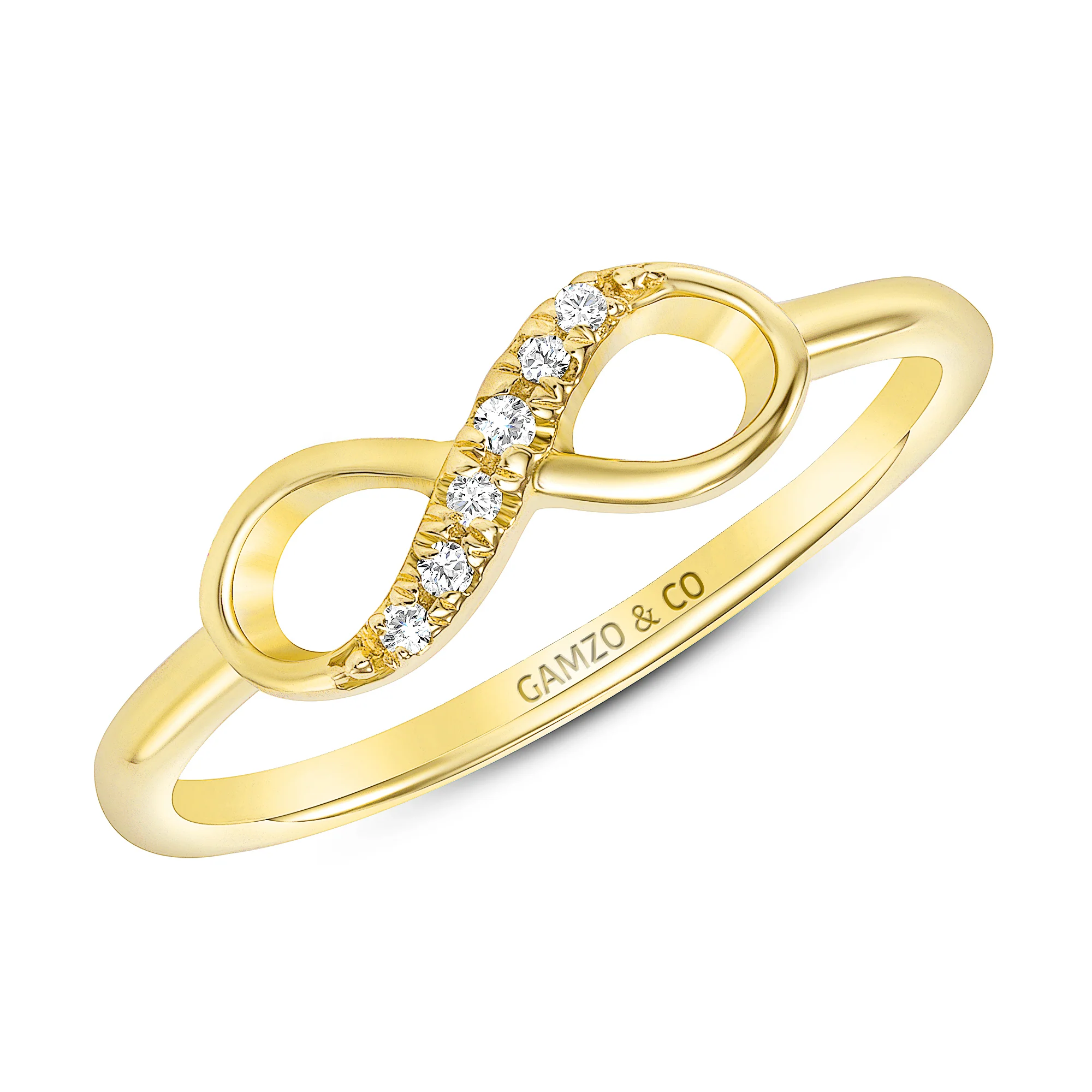 Round Diamond Infinity Pave Set Fashion Ring - Image 2